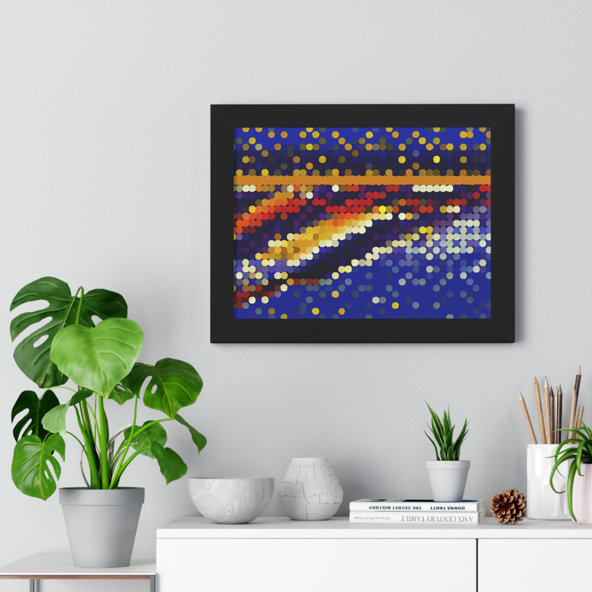 Ethereal Dots in Motion | Framed Print