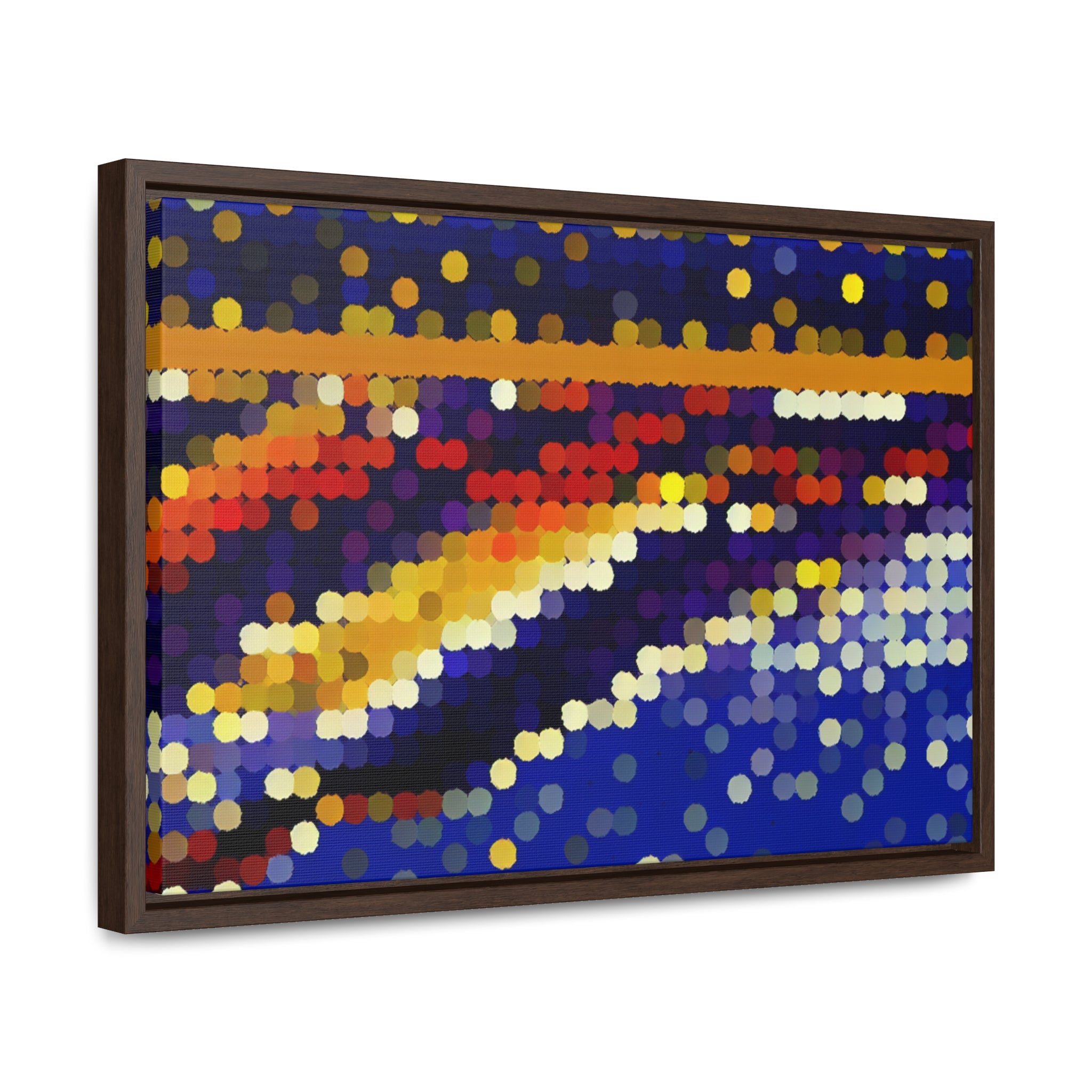 Ethereal Dots in Motion | Framed Canvas