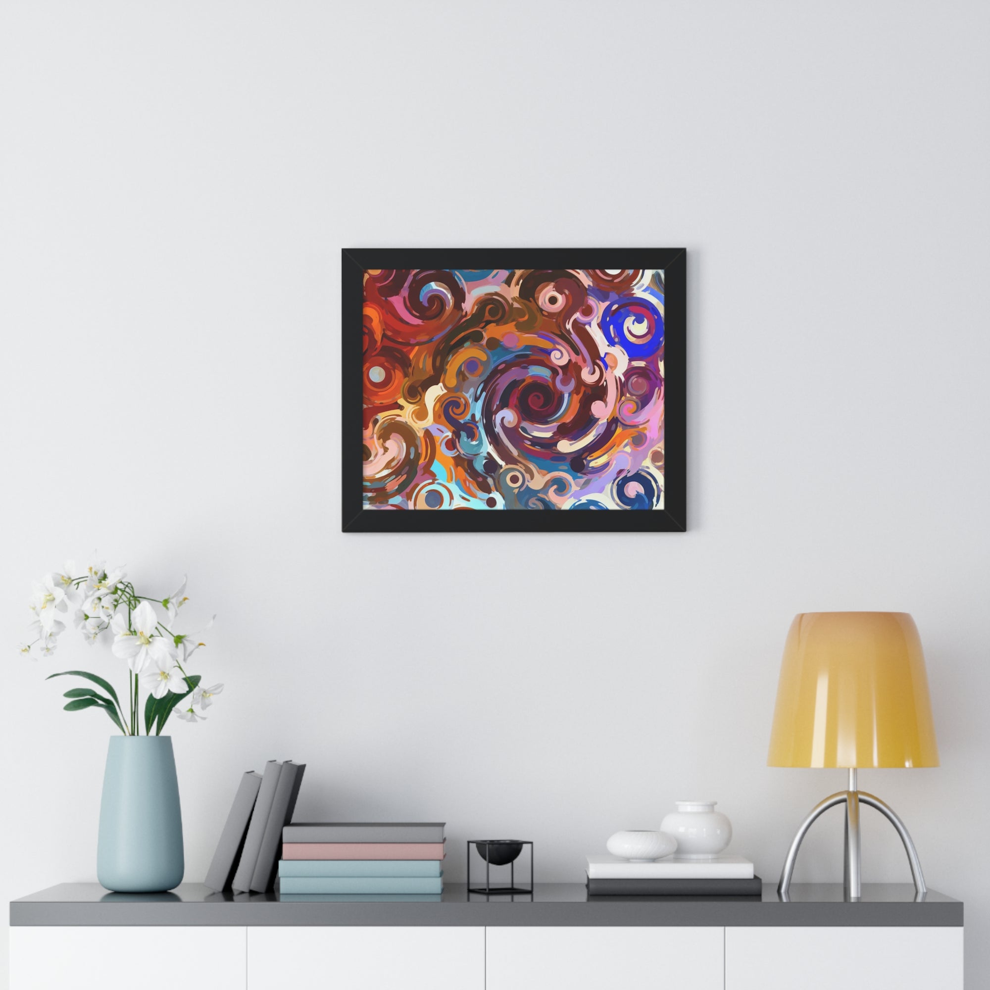 Elysian Whirls and Splashes | Framed Print