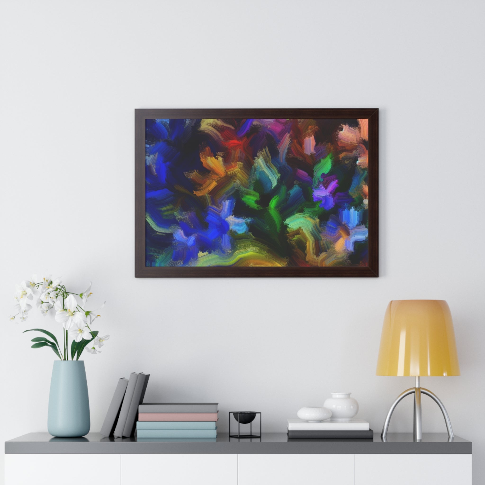 Vibrant Whispers of Flora | Framed Print