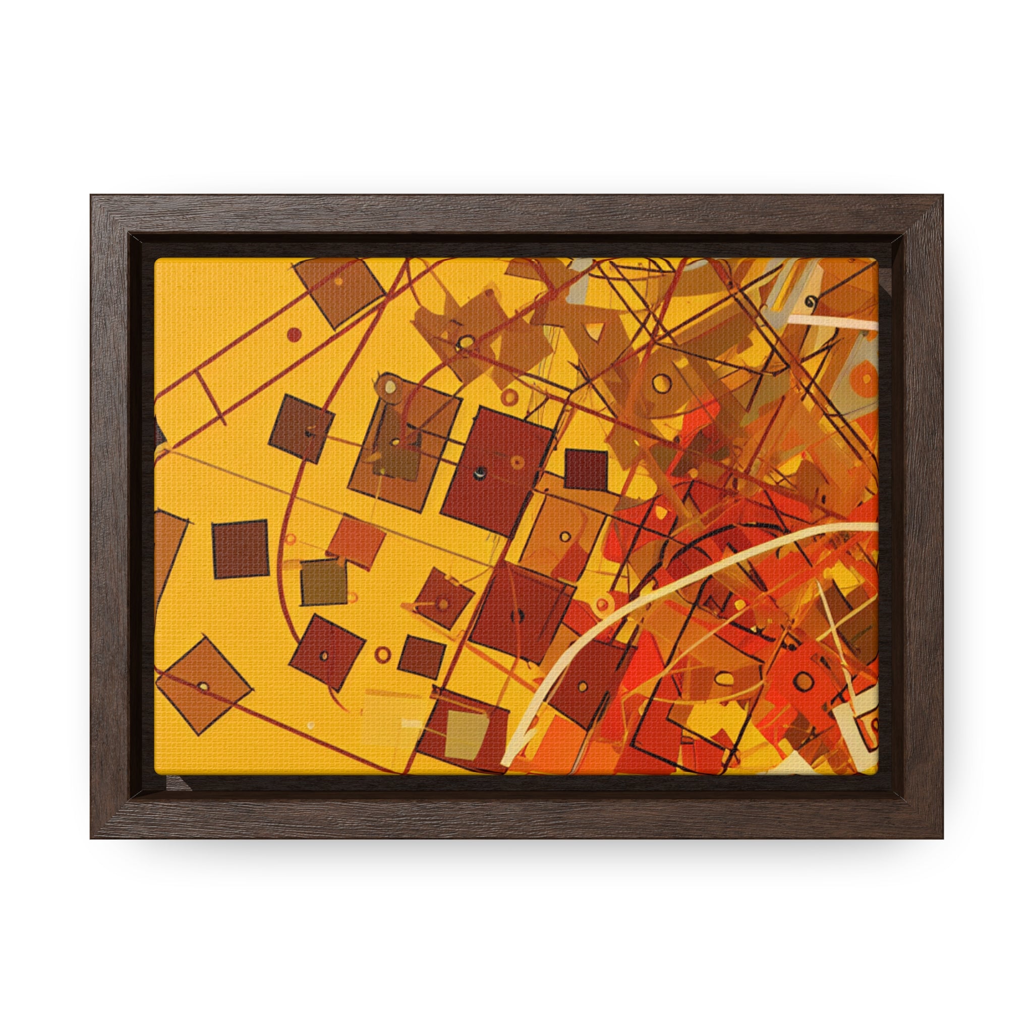 Vibrant Geometry Dance | Framed Canvas