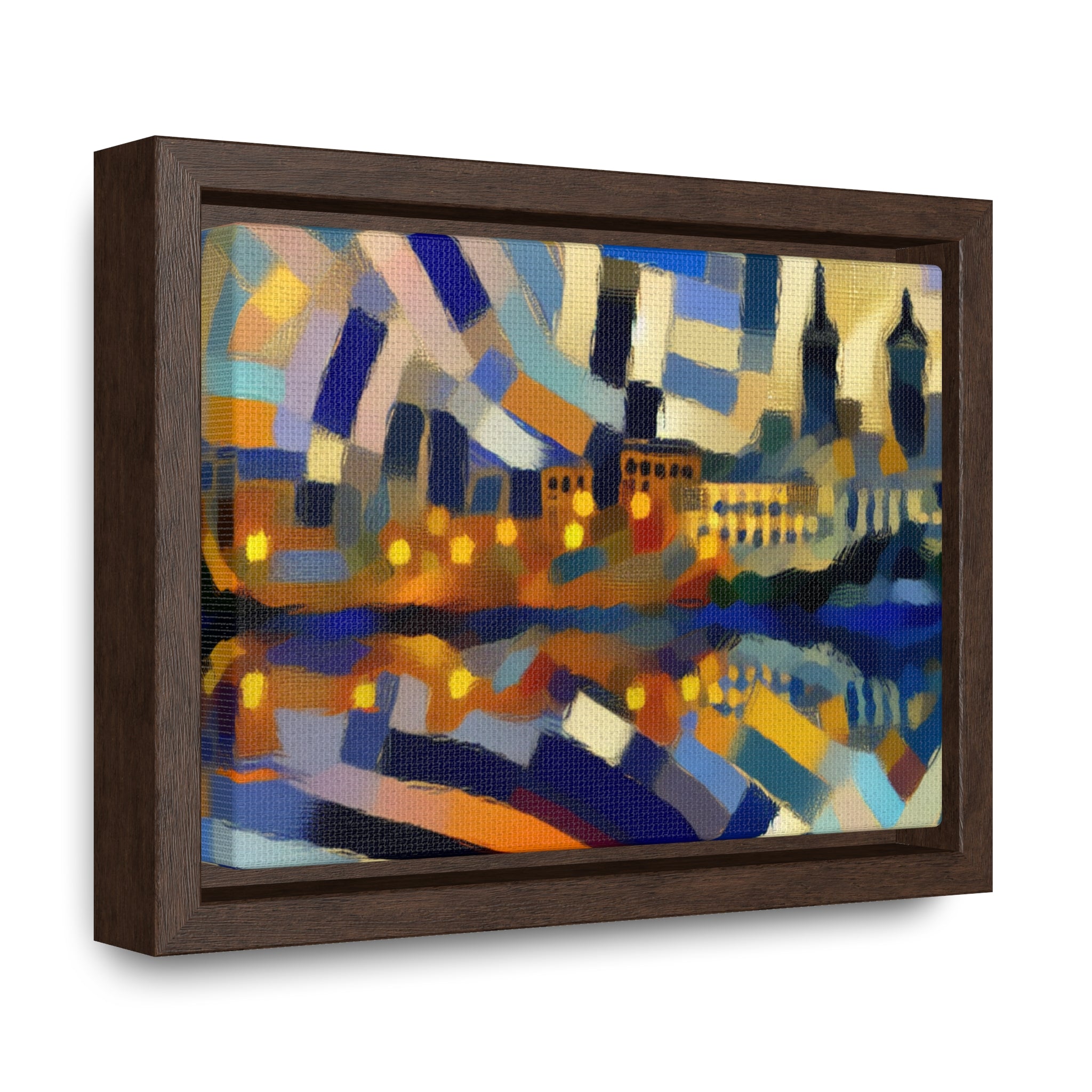 Urban Mirage and Flow | Framed Canvas