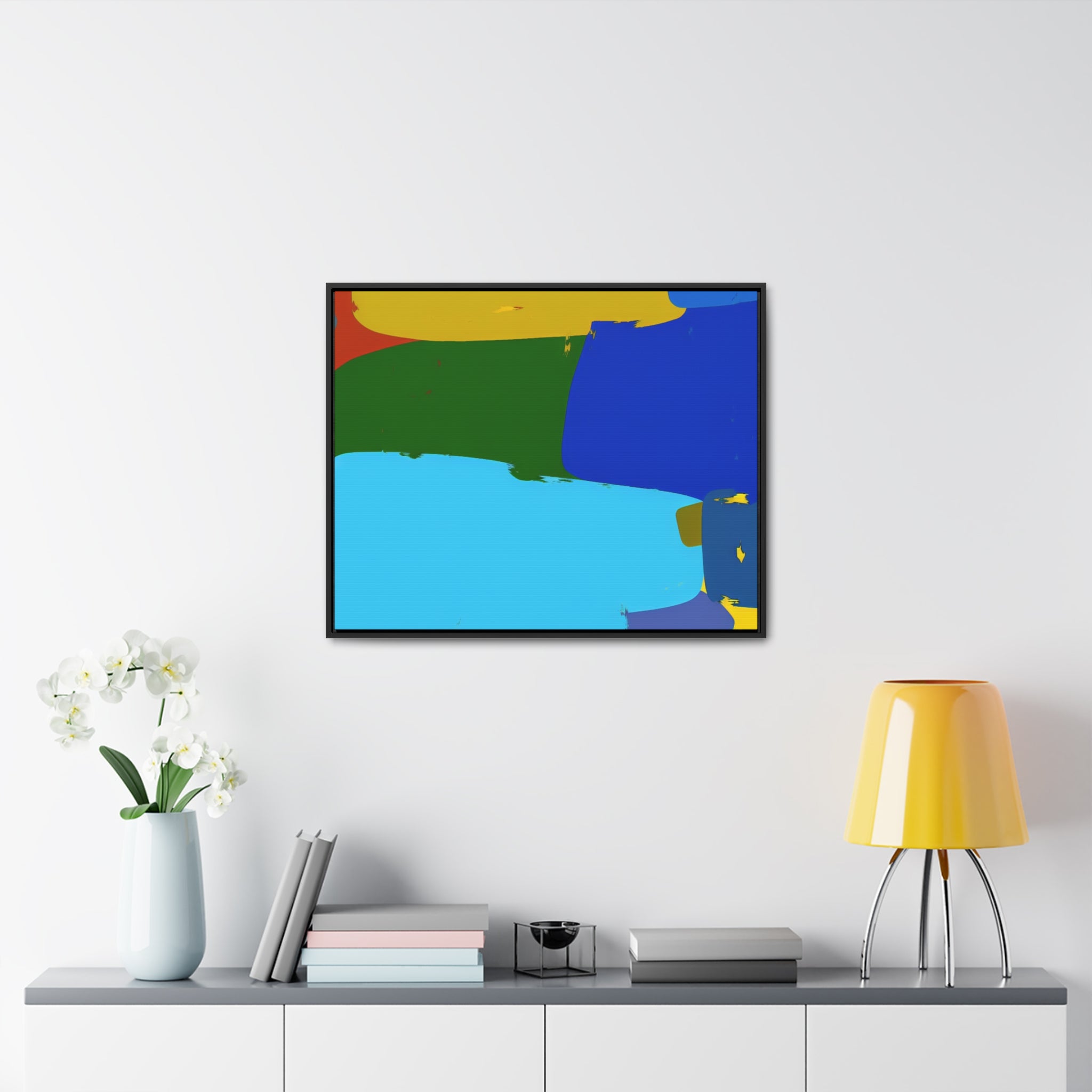 Vibrant Echoes of Energy | Framed Canvas