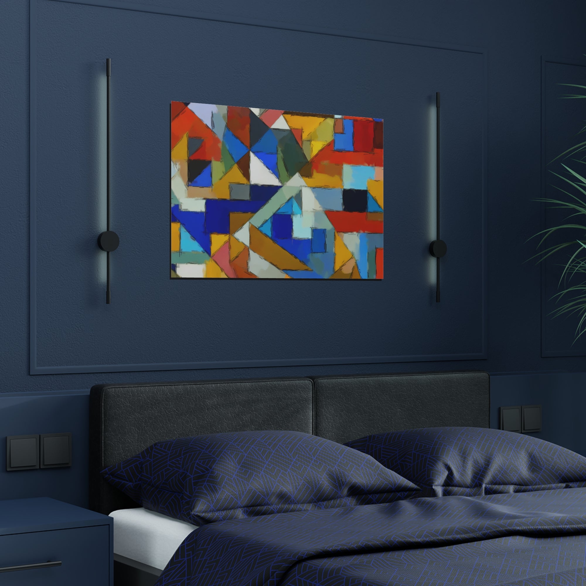 Geometric Pulse and Color | Satin Print