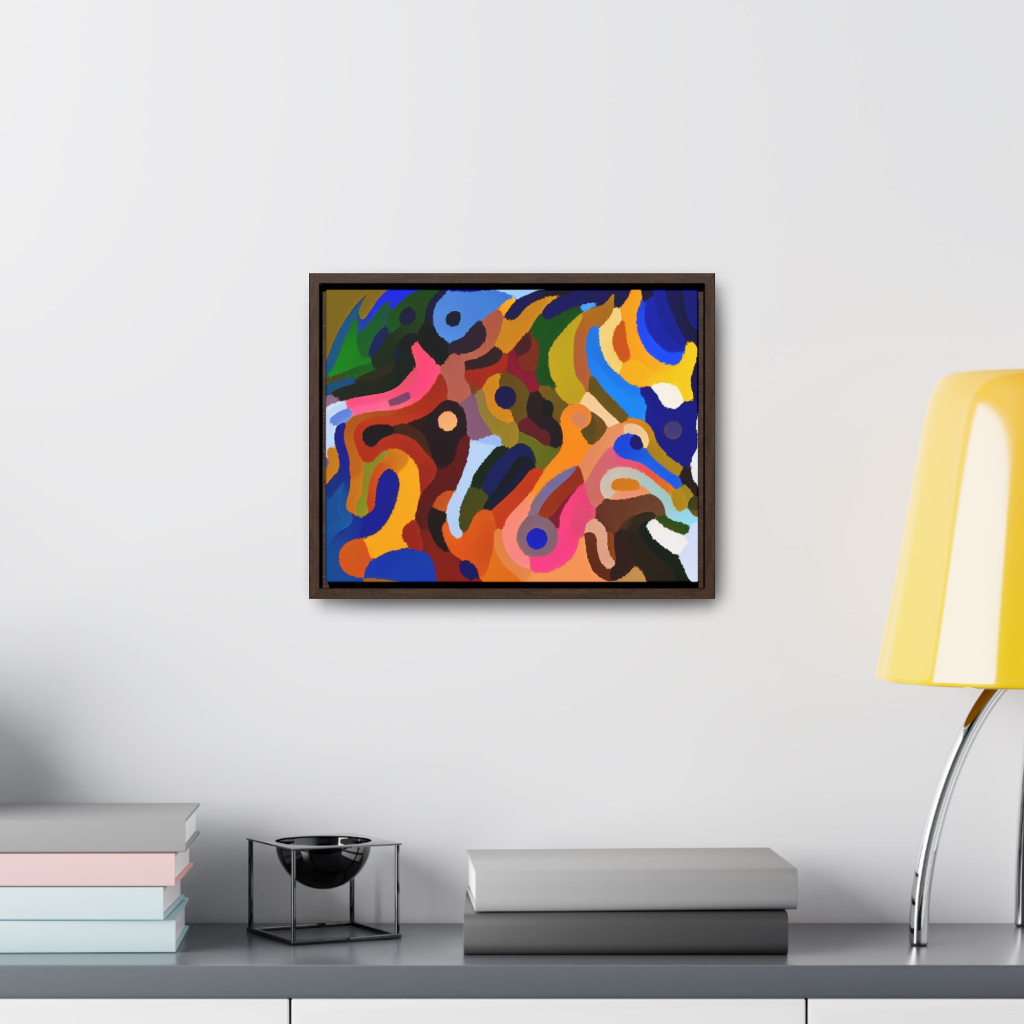 Primal Whispers of Motion | Framed Canvas