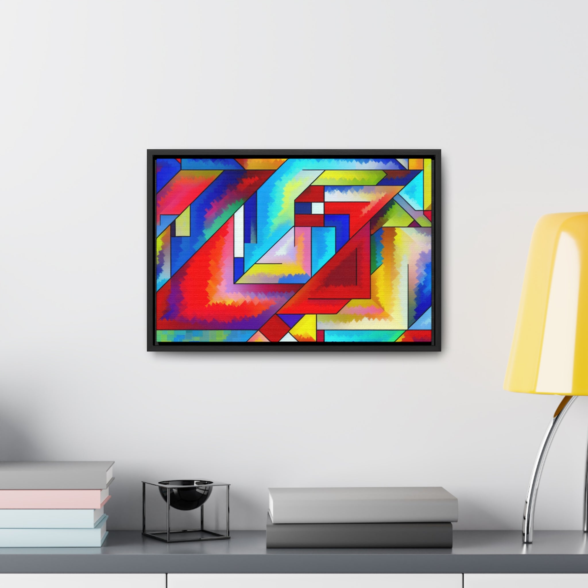 Energetic Harmony in Shapes | Framed Canvas