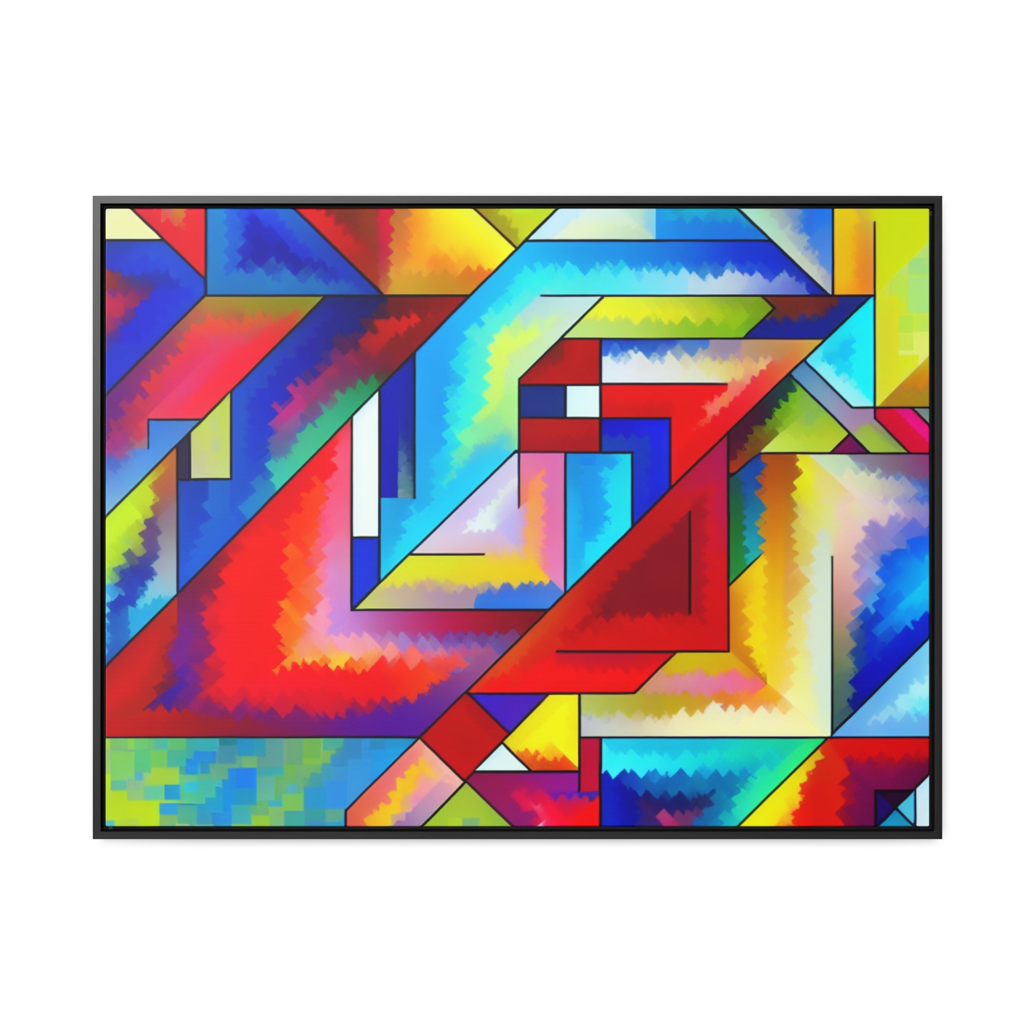 Energetic Harmony in Shapes | Framed Canvas