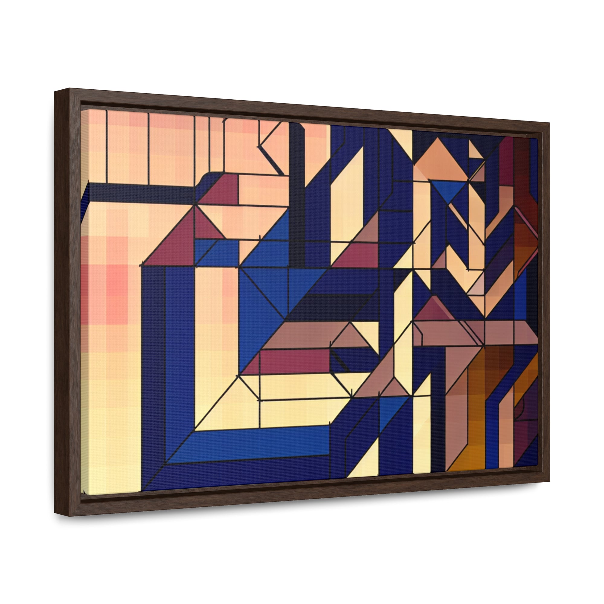 Fluid Geometry and Harmony | Framed Canvas