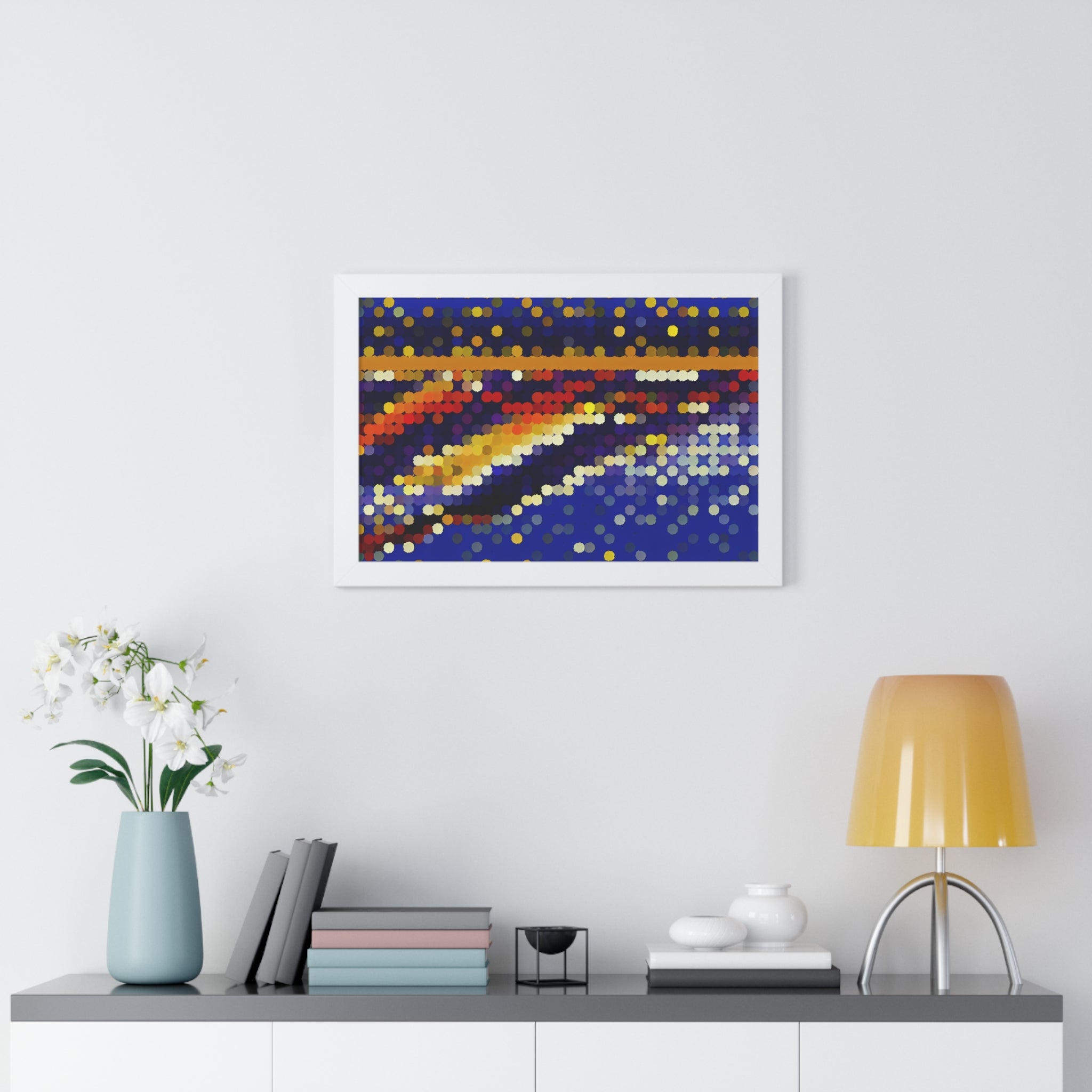 Ethereal Dots in Motion | Framed Print