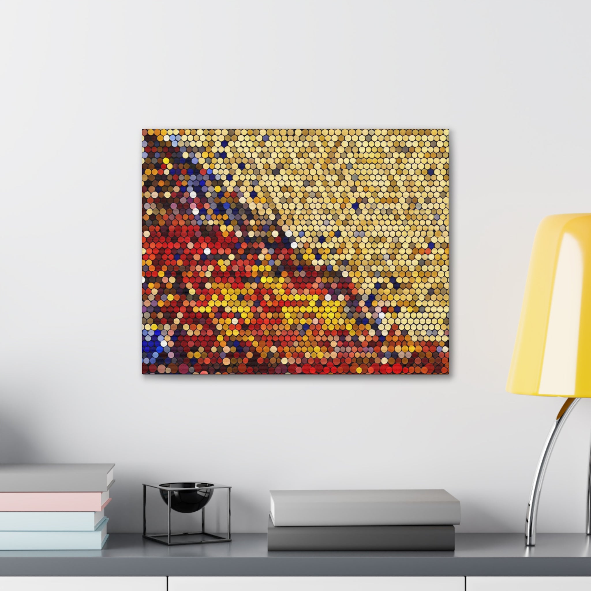 Hexagonal Warmth and Motion | Canvas