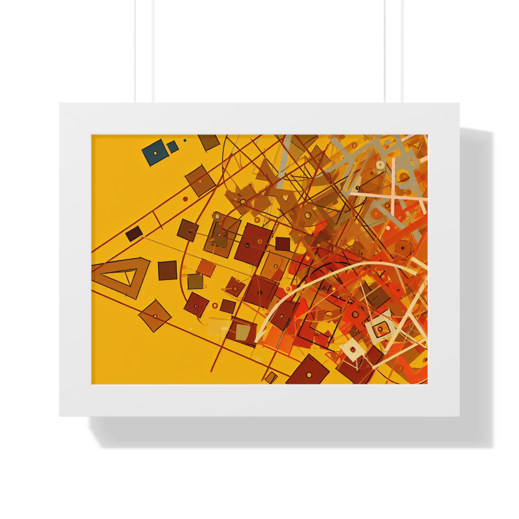 Vibrant Geometry Dance | Framed Print