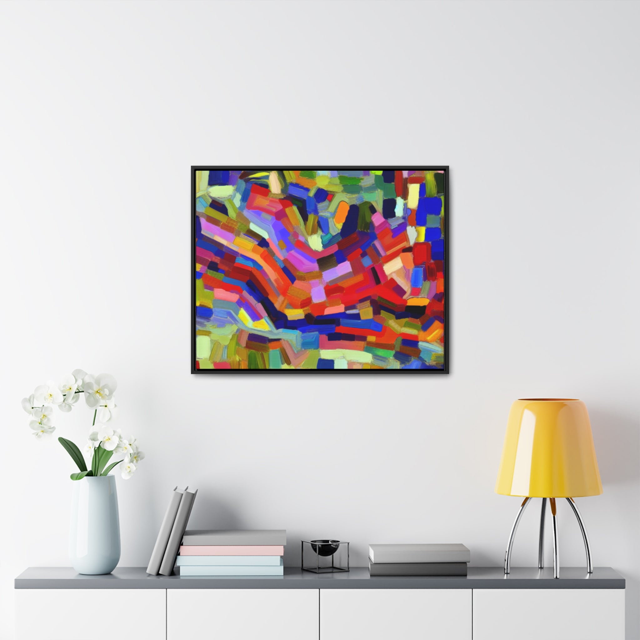 Vivid Echoes in Motion | Framed Canvas