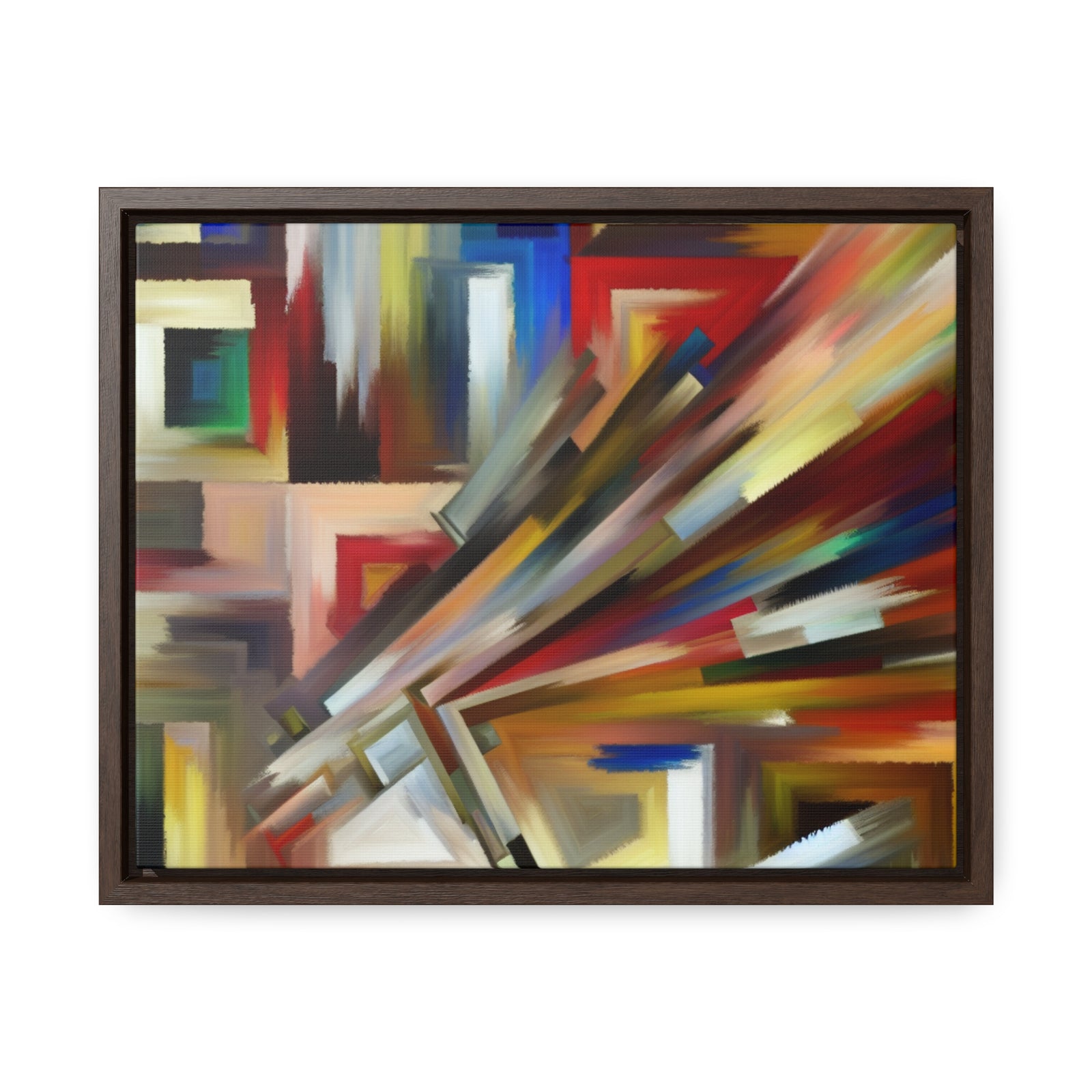 Urban Velocity and Chaos | Framed Canvas