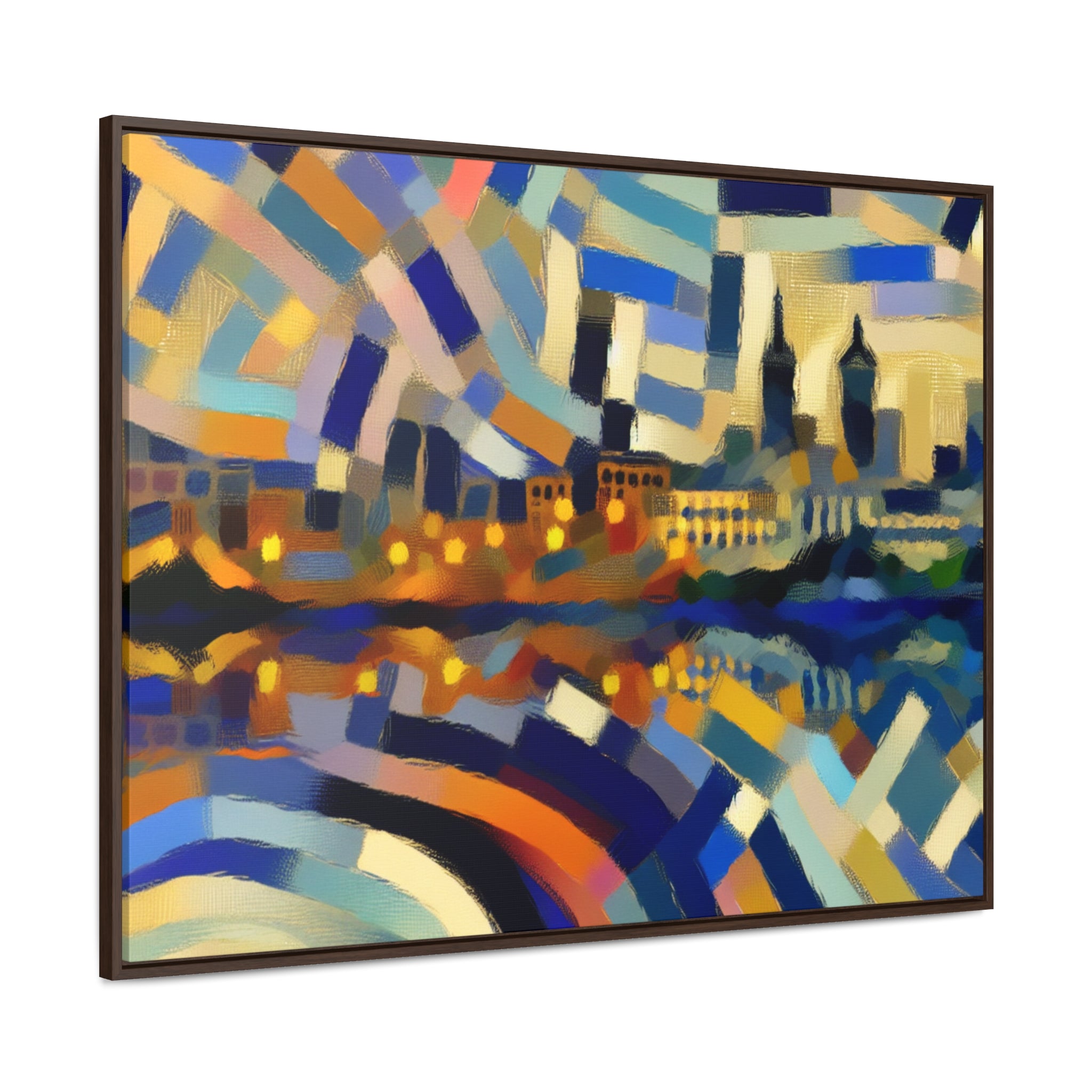 Urban Mirage and Flow | Framed Canvas