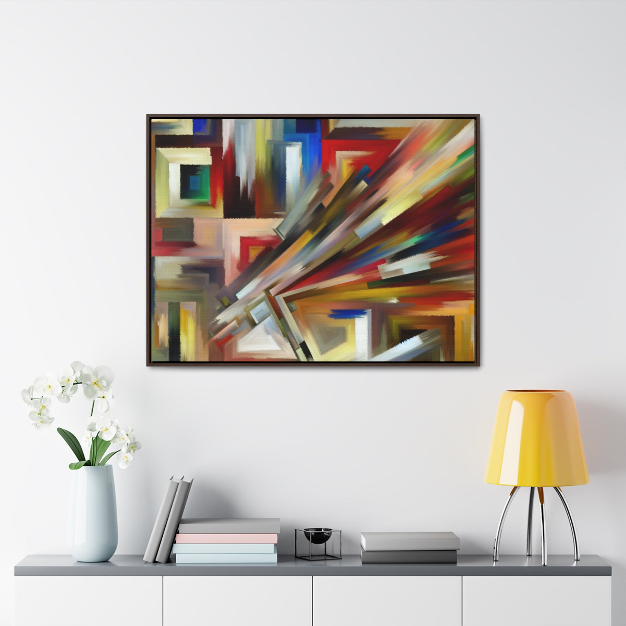 Urban Velocity and Chaos | Framed Canvas