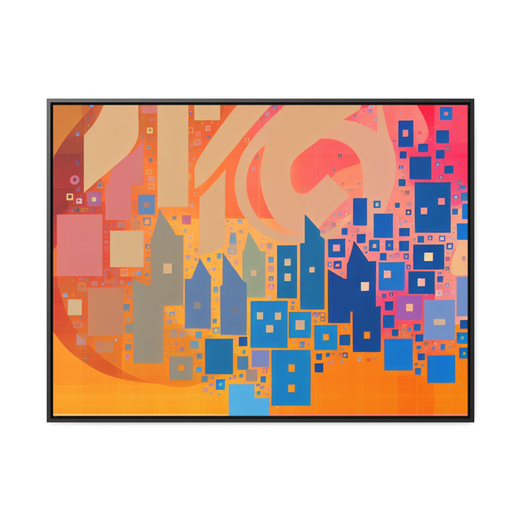 Metropolis in Motion | Framed Canvas