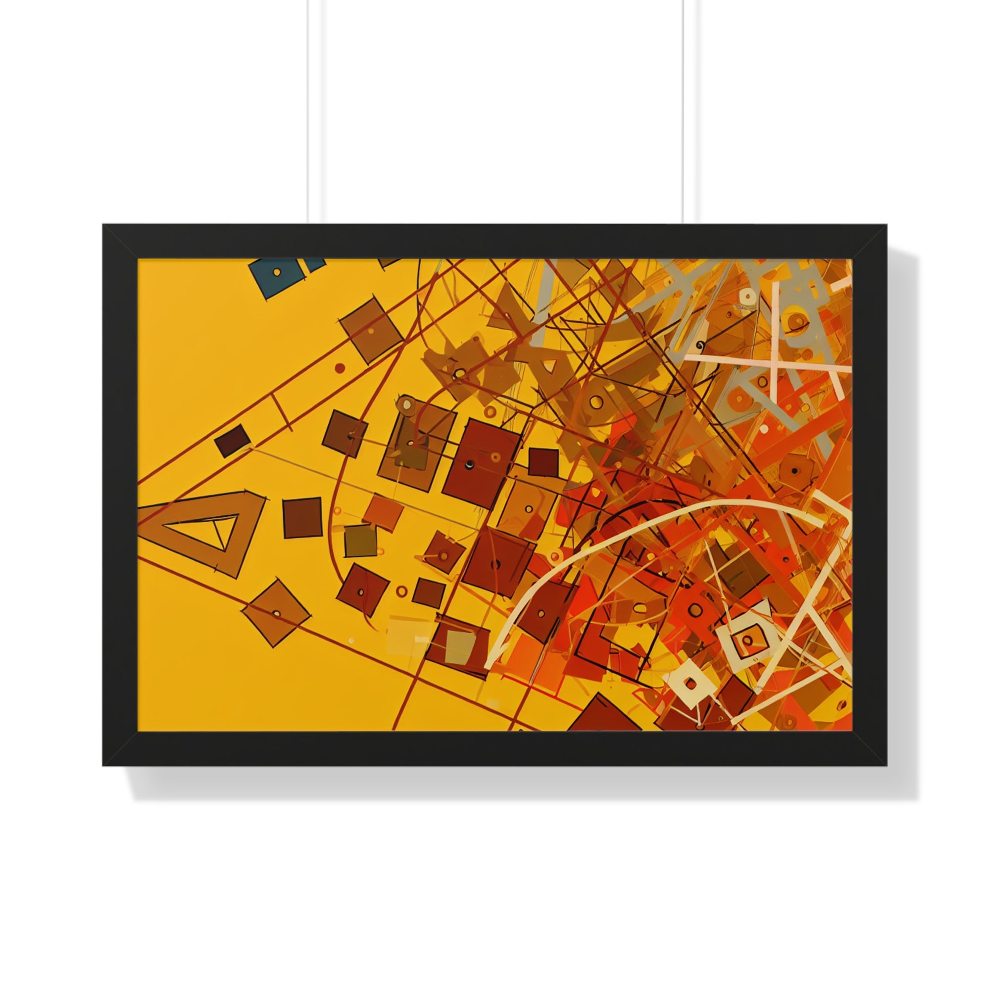 Vibrant Geometry Dance | Framed Print