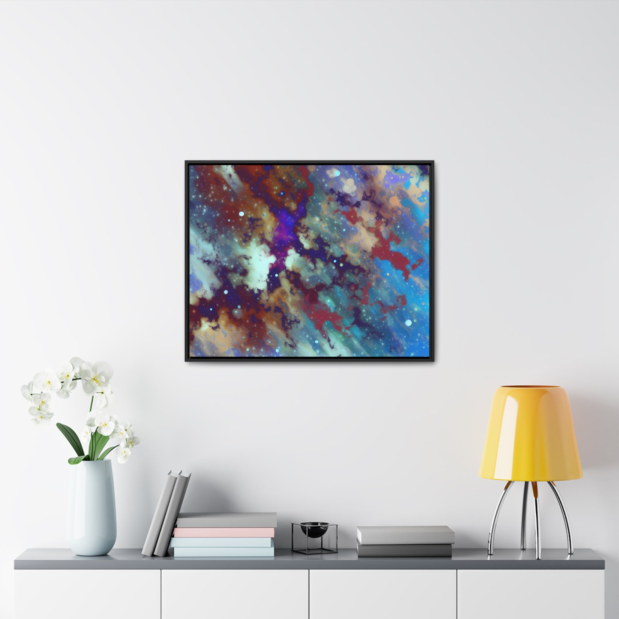 Stellar Whispers and Cosmic Dreams | Framed Canvas