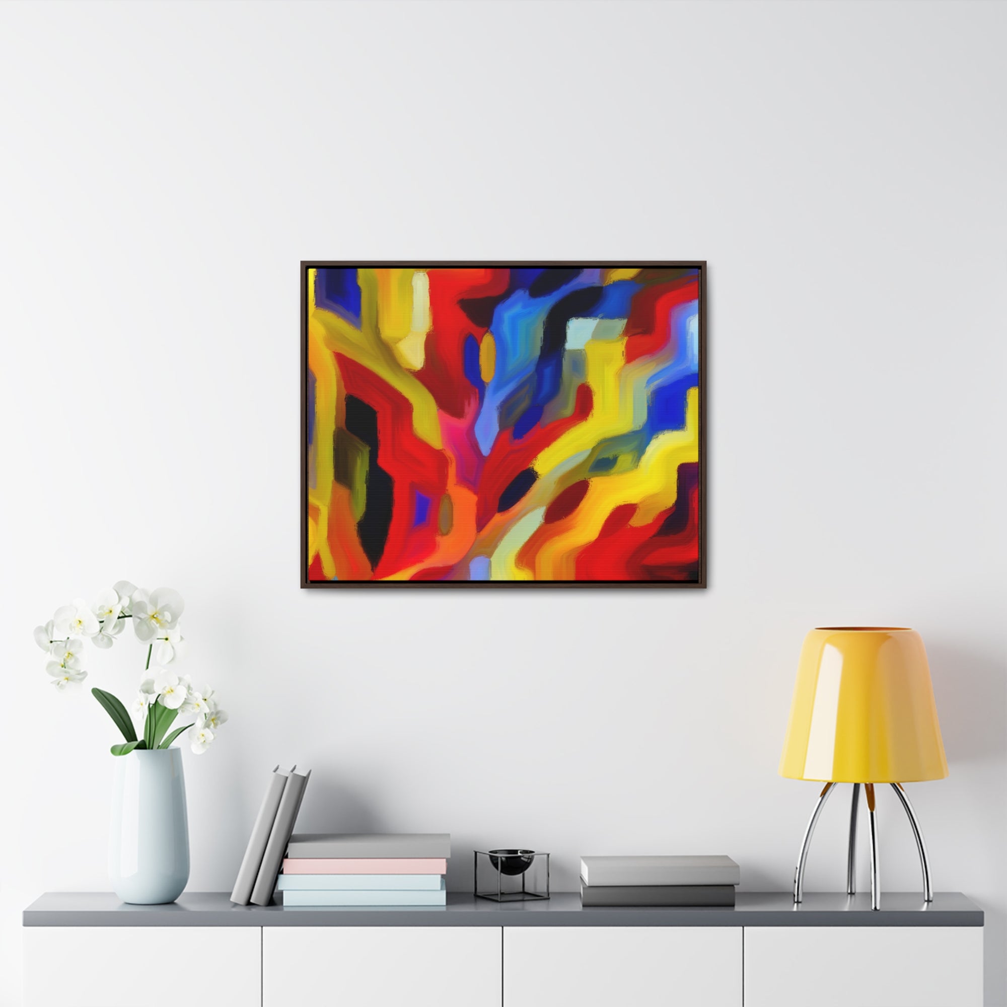 Chromatic Chaos Unveiled | Framed Canvas