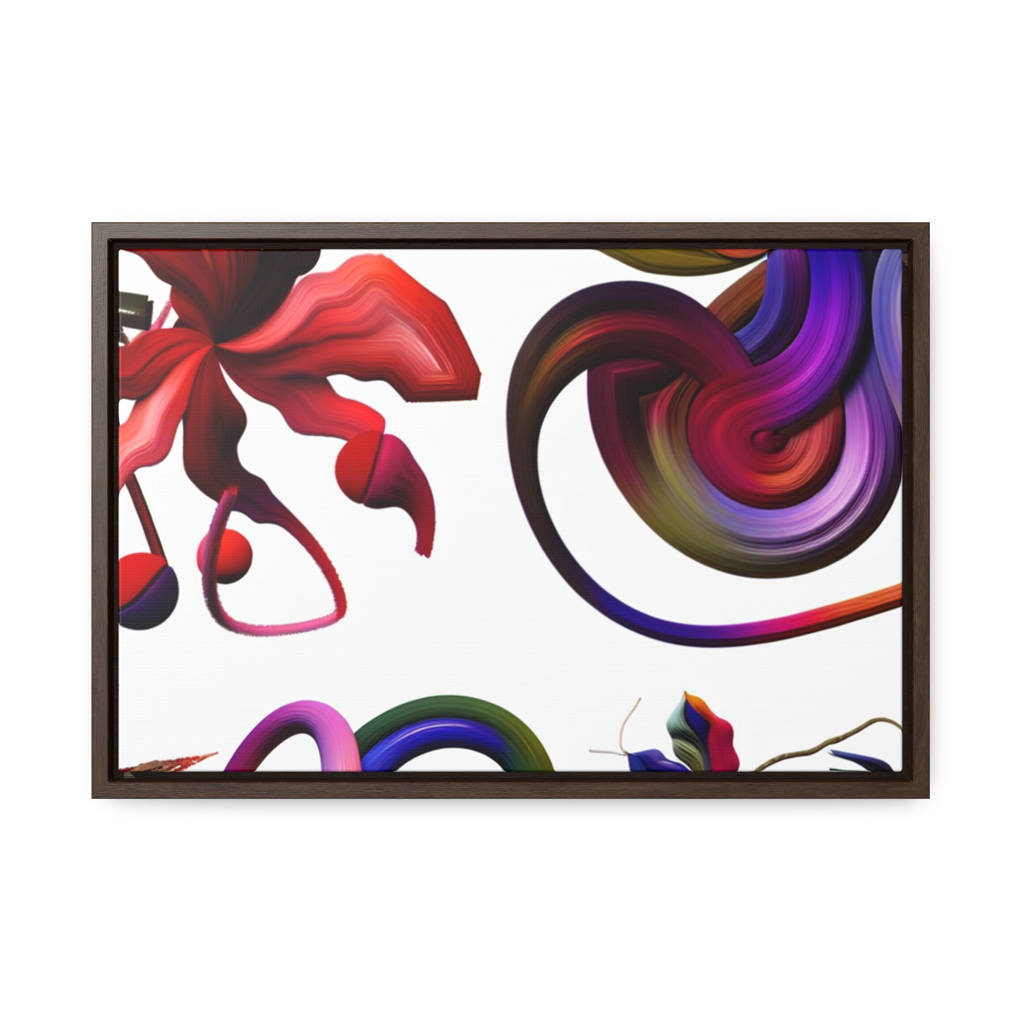 Botanical Whirl and Bloom | Framed Canvas