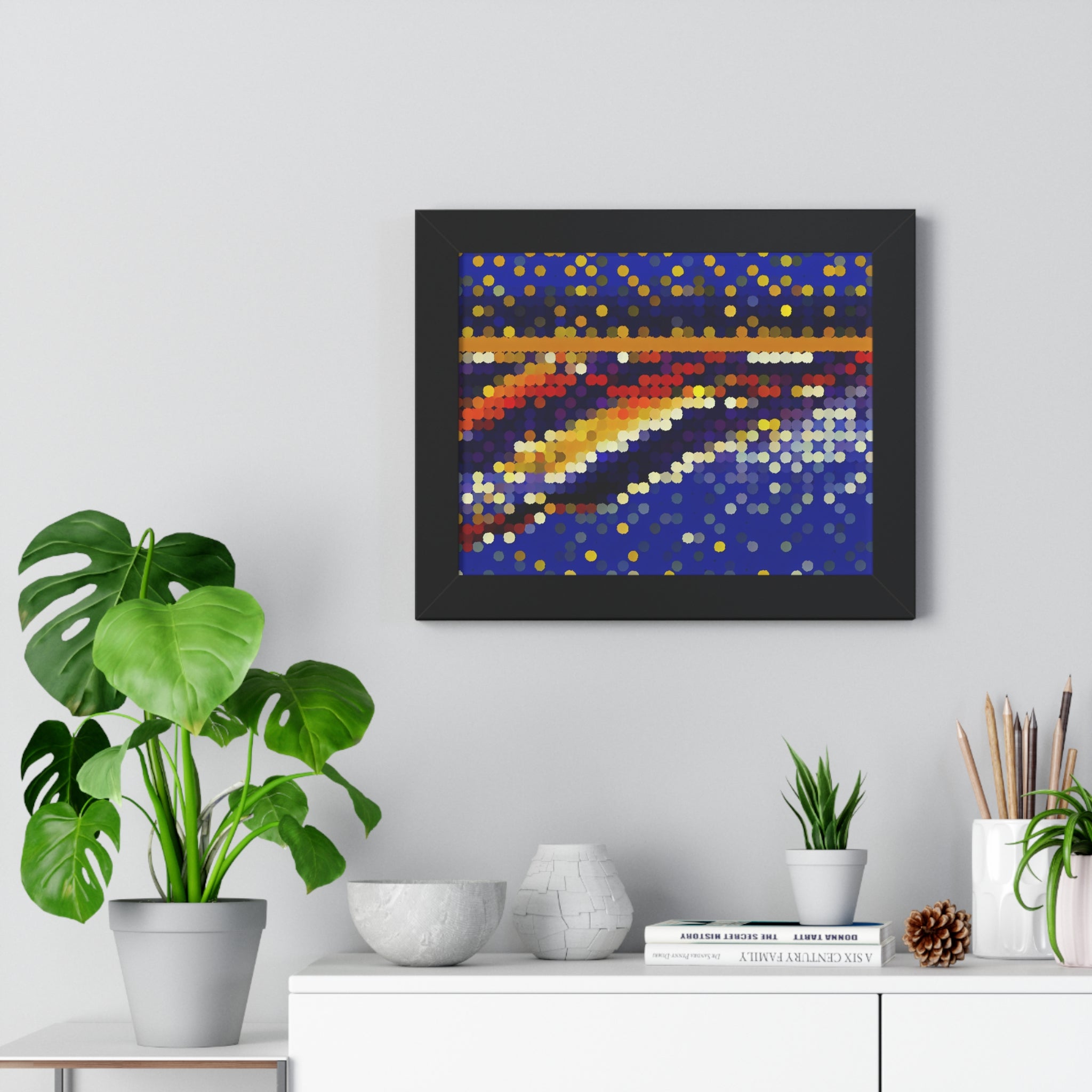 Ethereal Dots in Motion | Framed Print