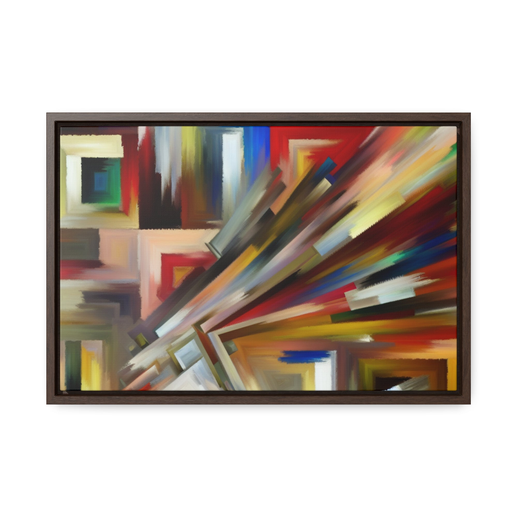 Urban Velocity and Chaos | Framed Canvas