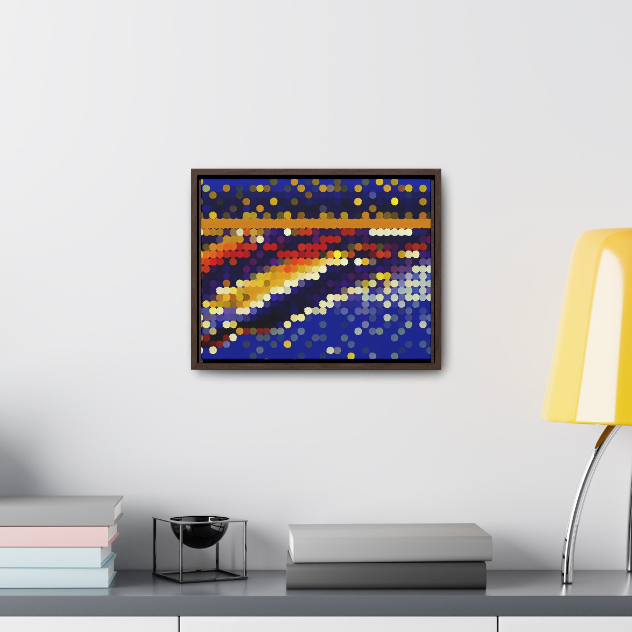 Ethereal Dots in Motion | Framed Canvas