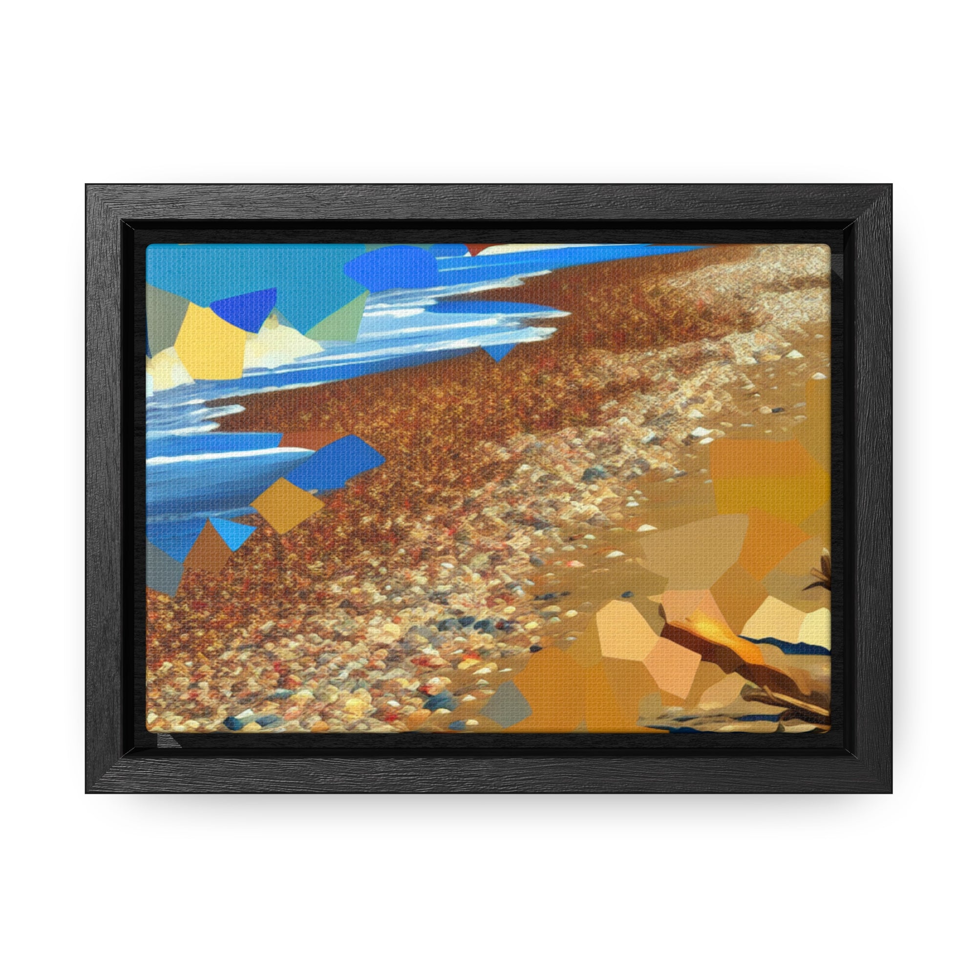 Tidal Whispers and Sunlight | Framed Canvas