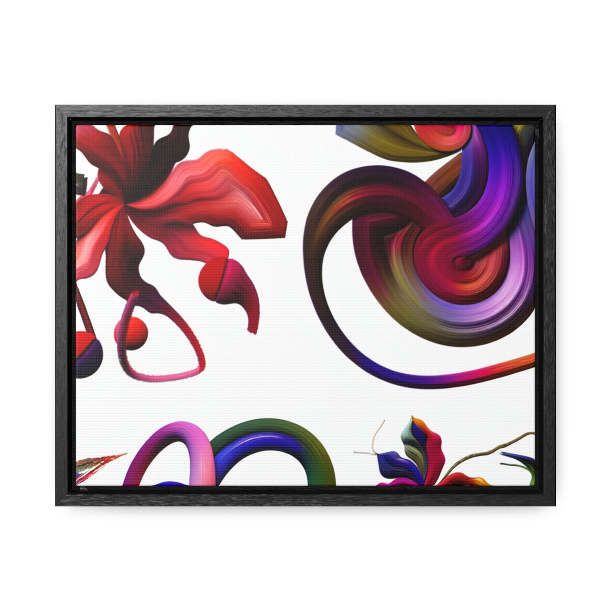 Botanical Whirl and Bloom | Framed Canvas