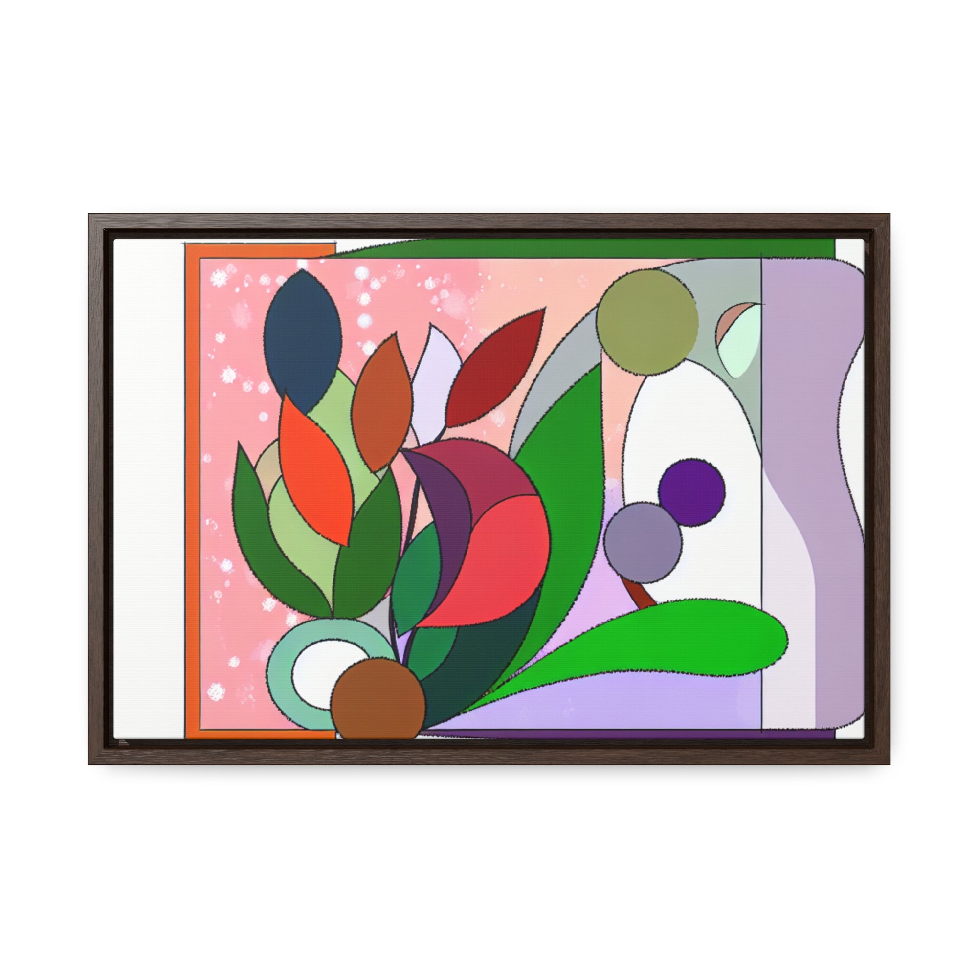 Verdant Whispers and Blooms | Framed Canvas