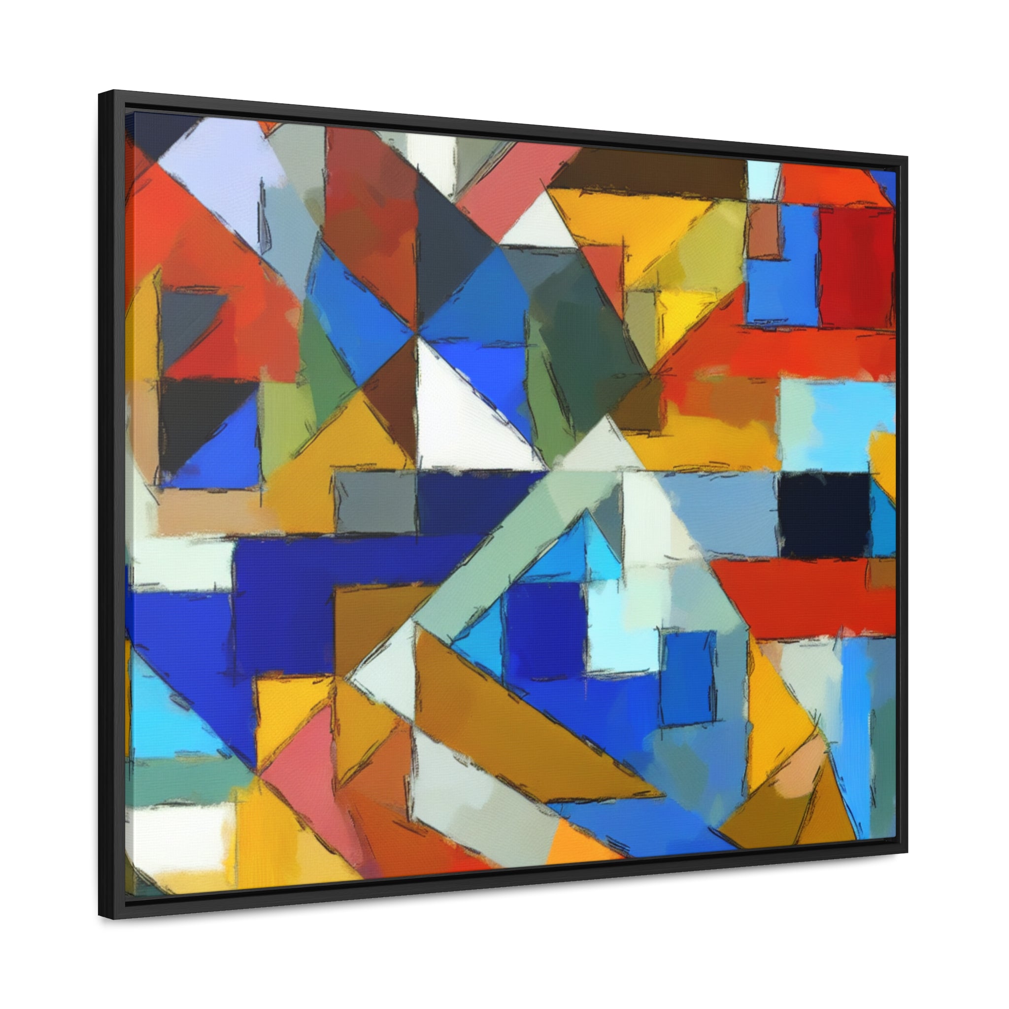 Geometric Pulse and Color | Framed Canvas