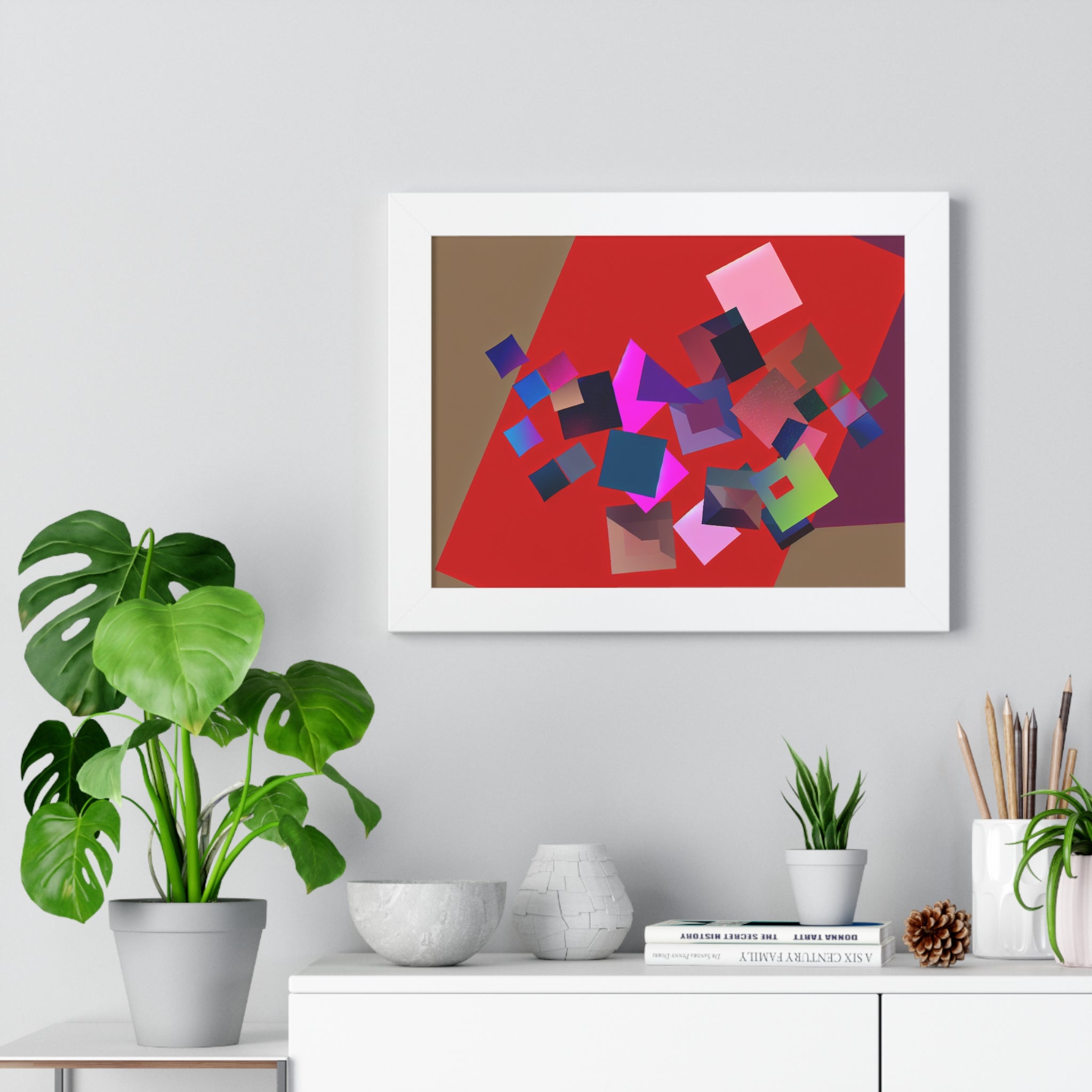 Vibrant Square Serenade | Framed Print