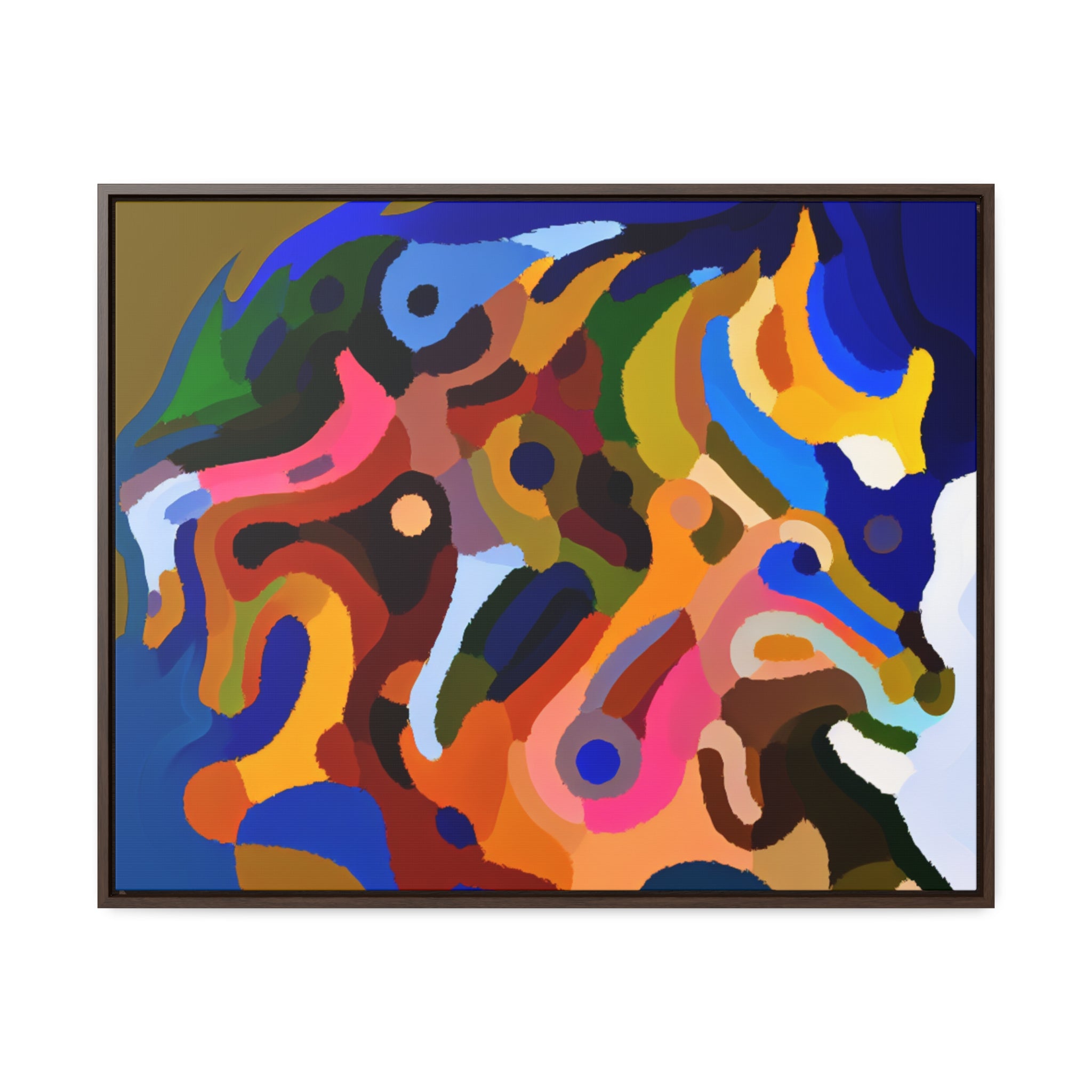 Primal Whispers of Motion | Framed Canvas