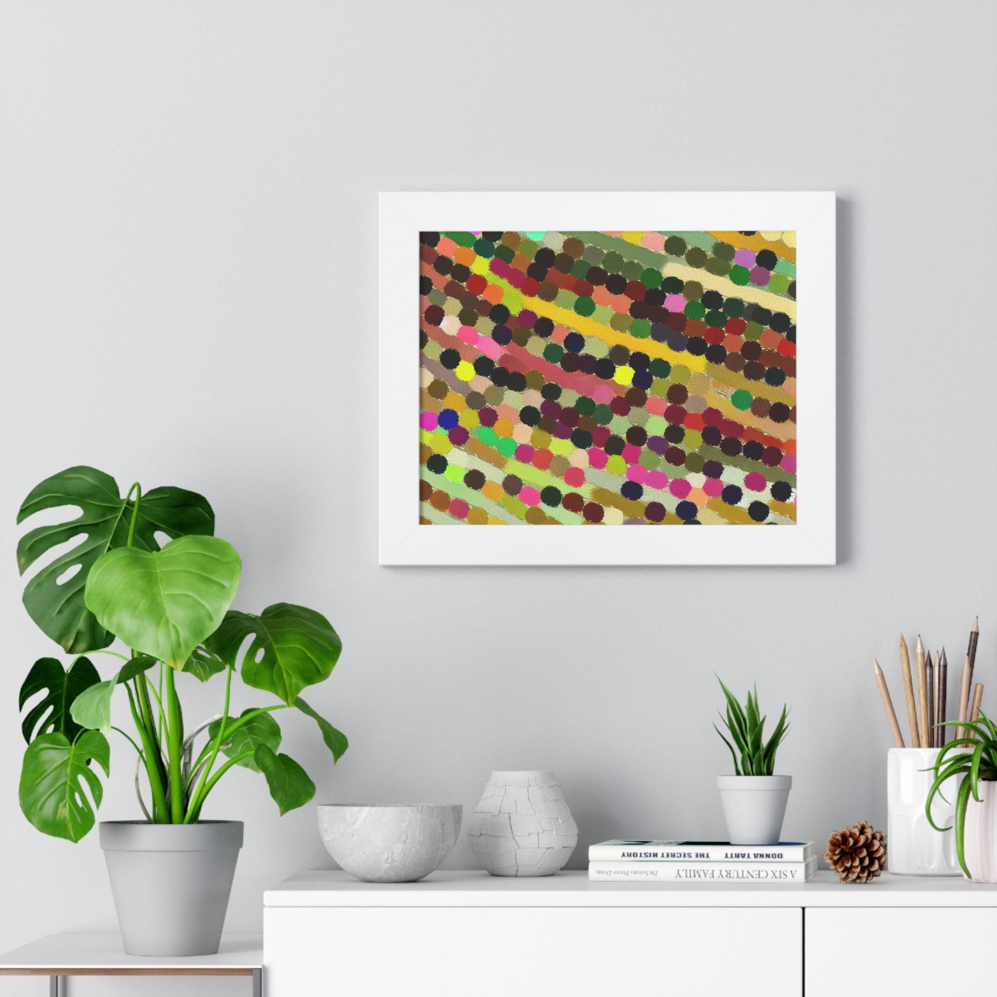 Ebullient Dot Symphony | Framed Print