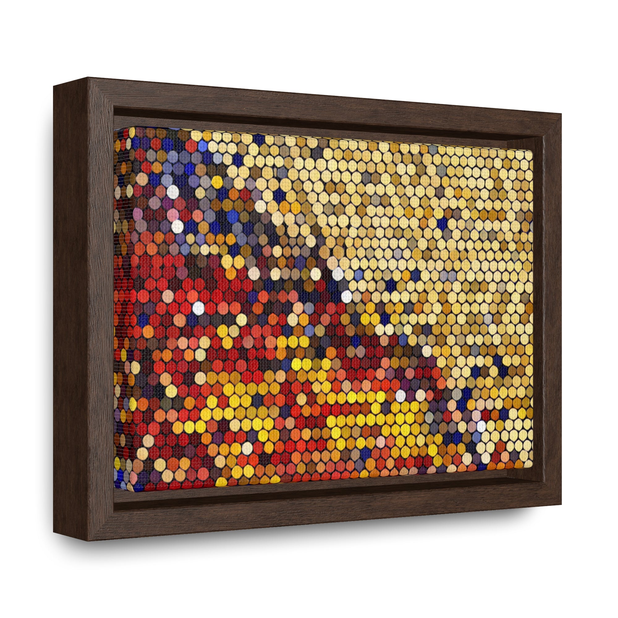 Hexagonal Warmth and Motion | Framed Canvas