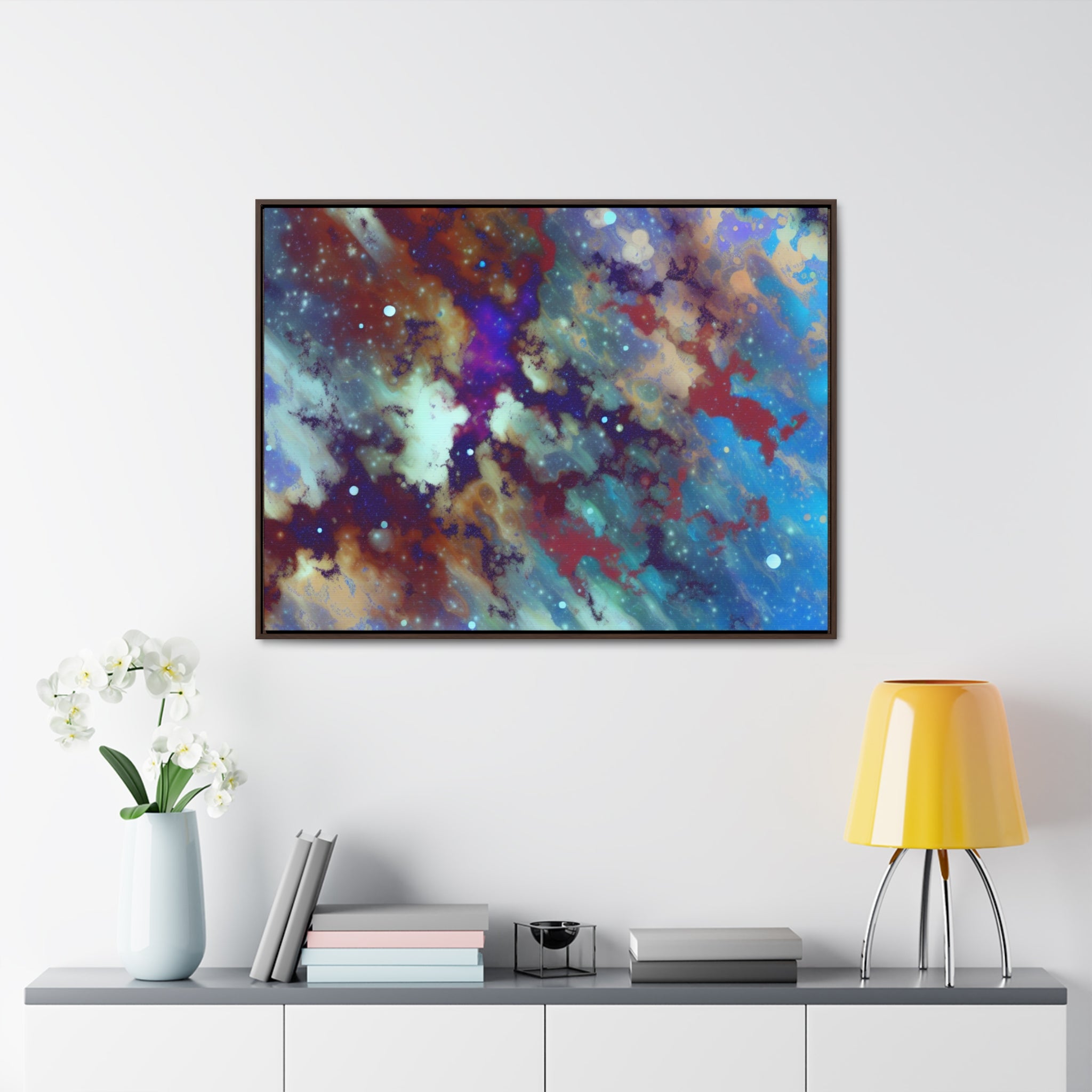 Stellar Whispers and Cosmic Dreams | Framed Canvas