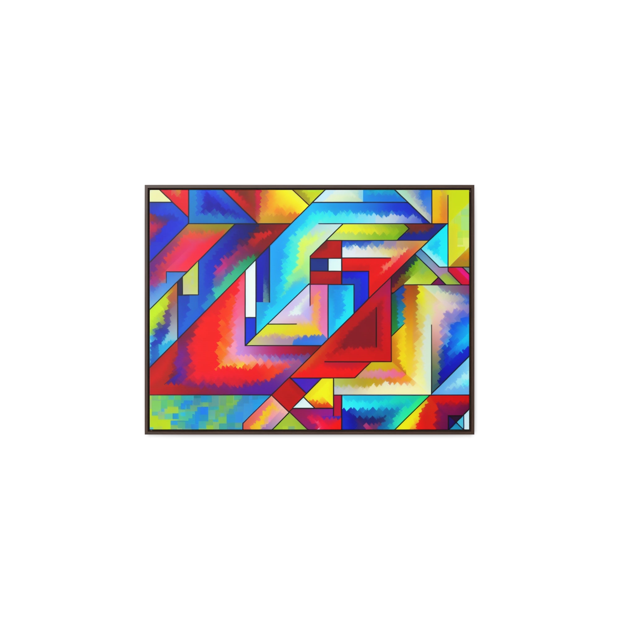 Energetic Harmony in Shapes | Framed Canvas