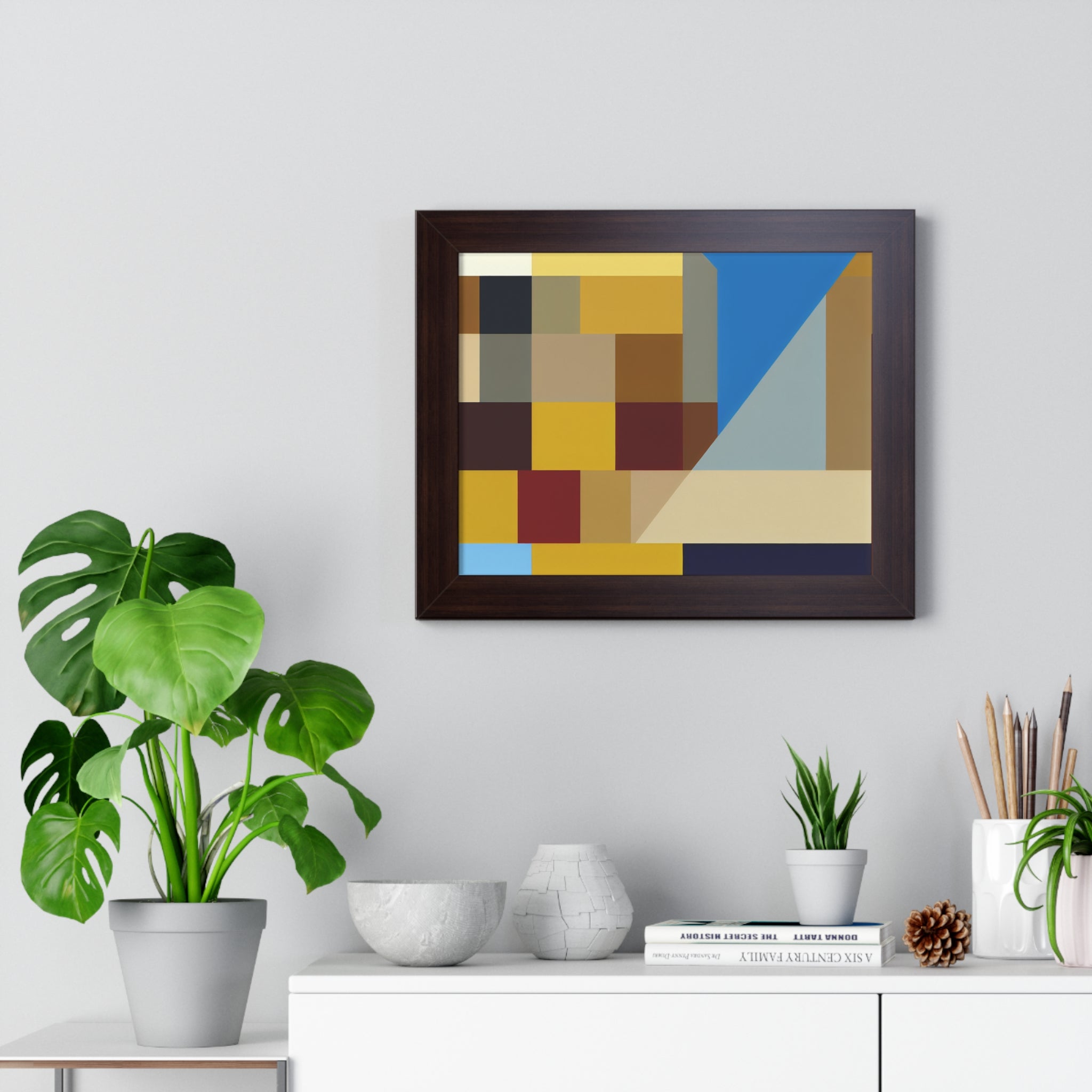 Colorful Geometric Symphony | Framed Print