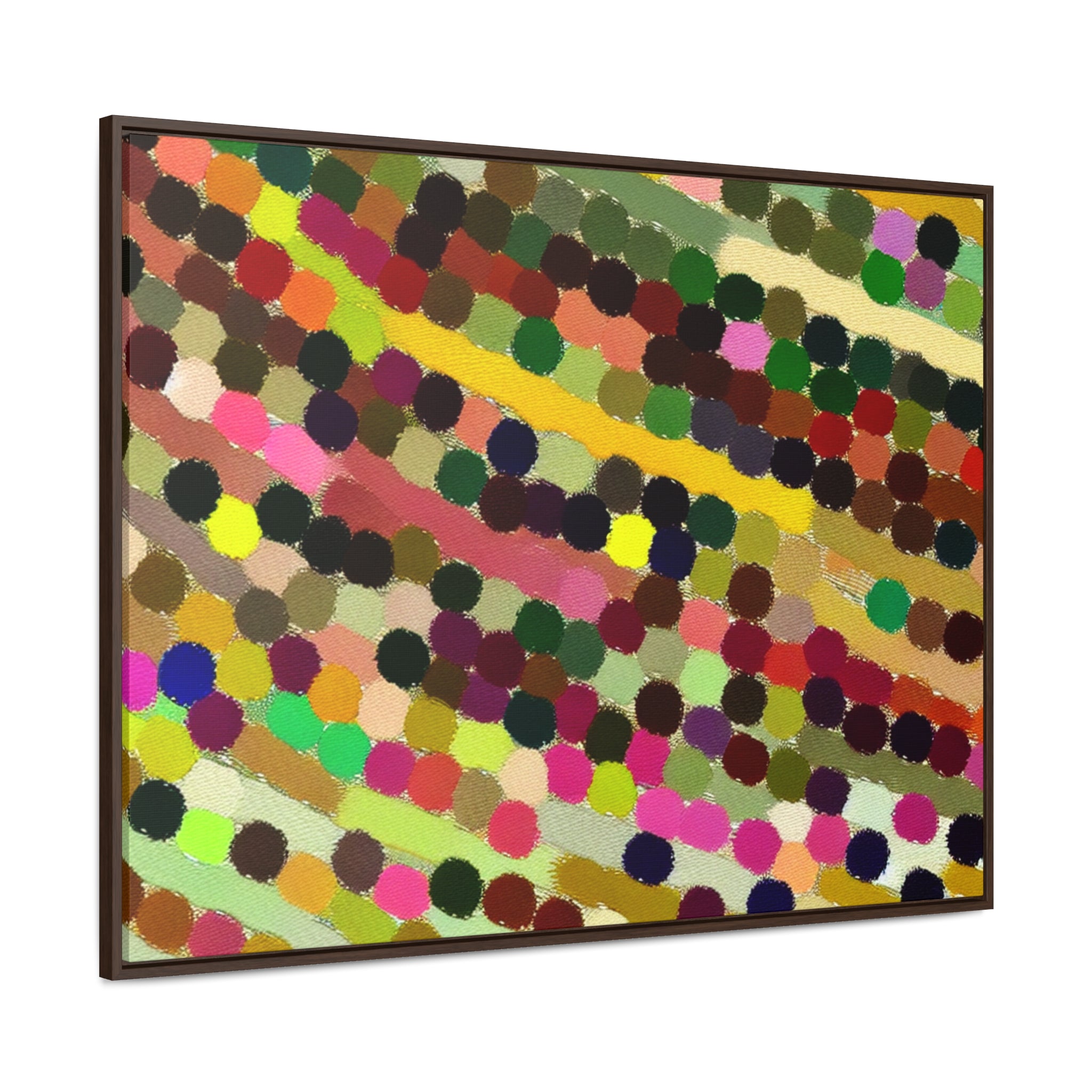 Ebullient Dot Symphony | Framed Canvas