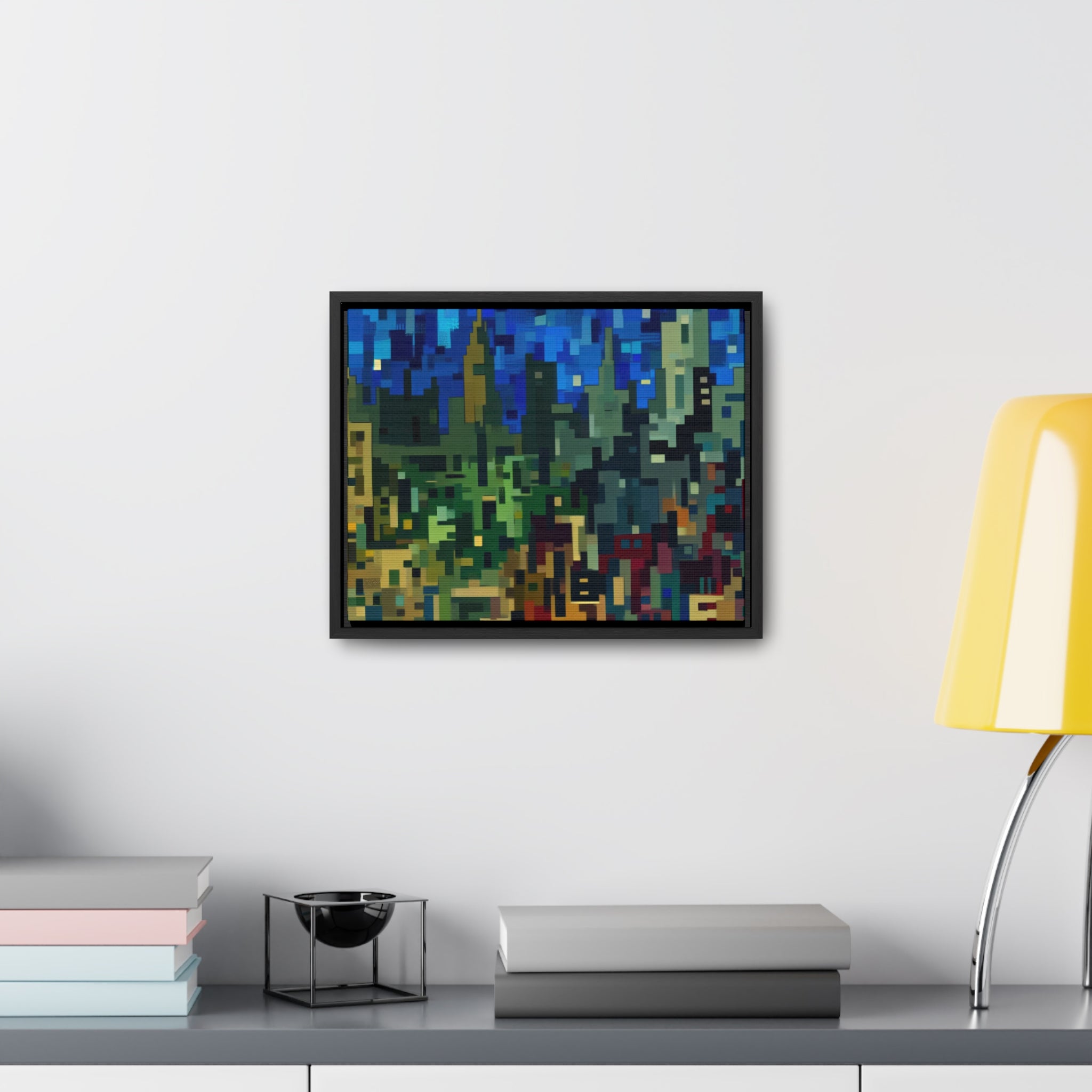 Metalline Urban Reverie | Framed Canvas