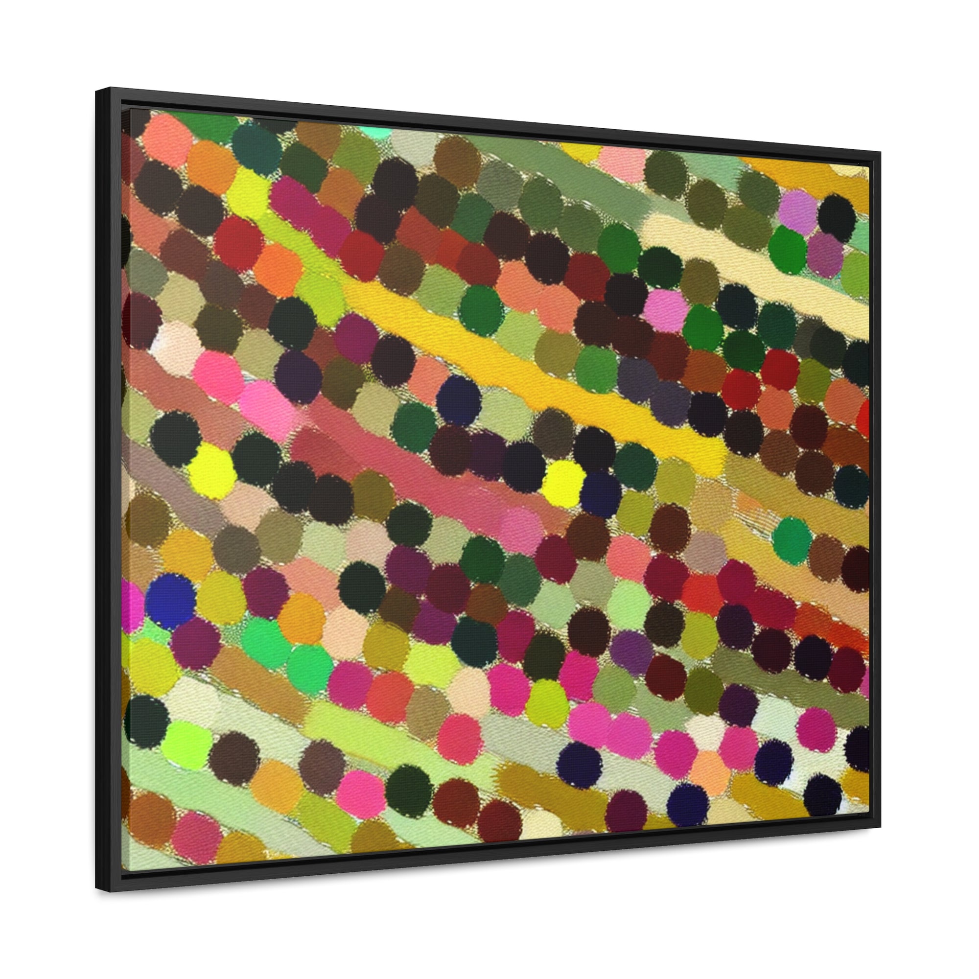 Ebullient Dot Symphony | Framed Canvas