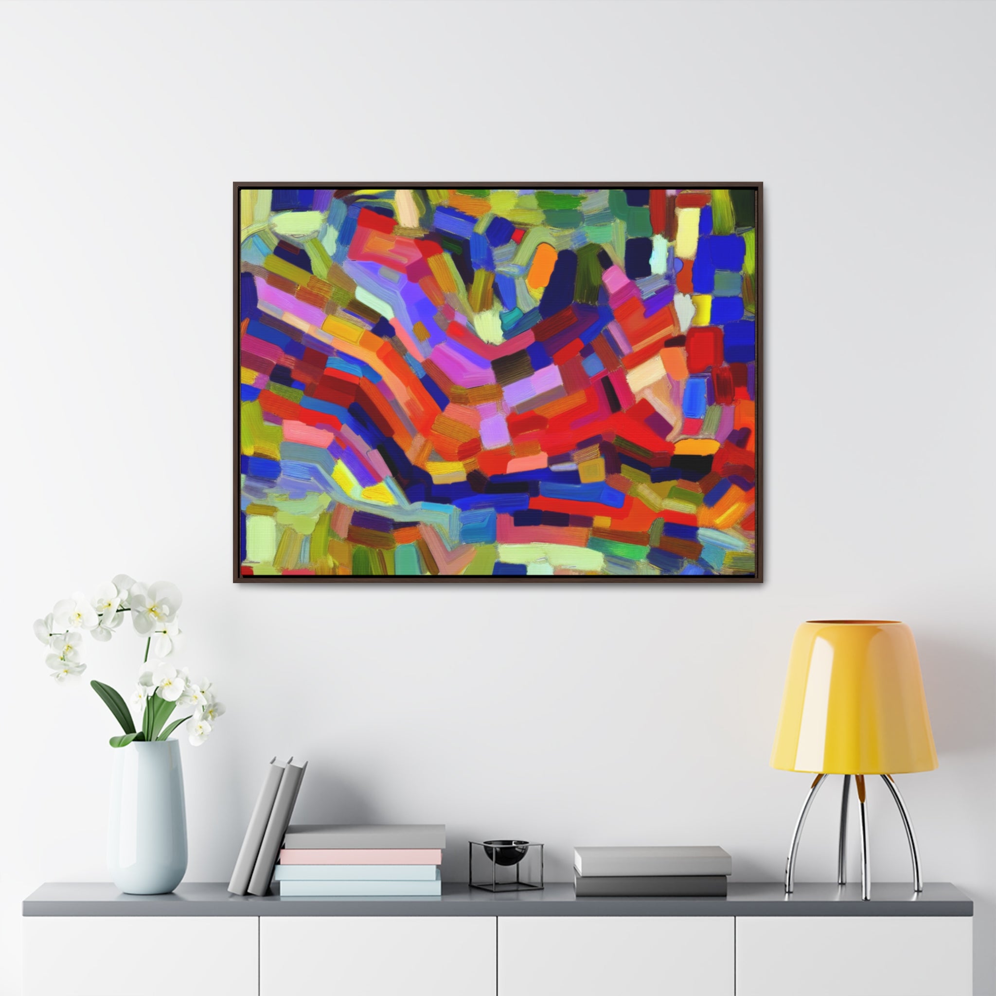 Vivid Echoes in Motion | Framed Canvas