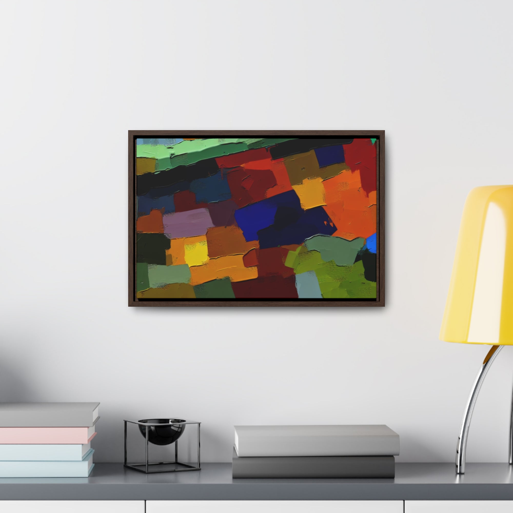 Chromatic Drift and Depth | Framed Canvas