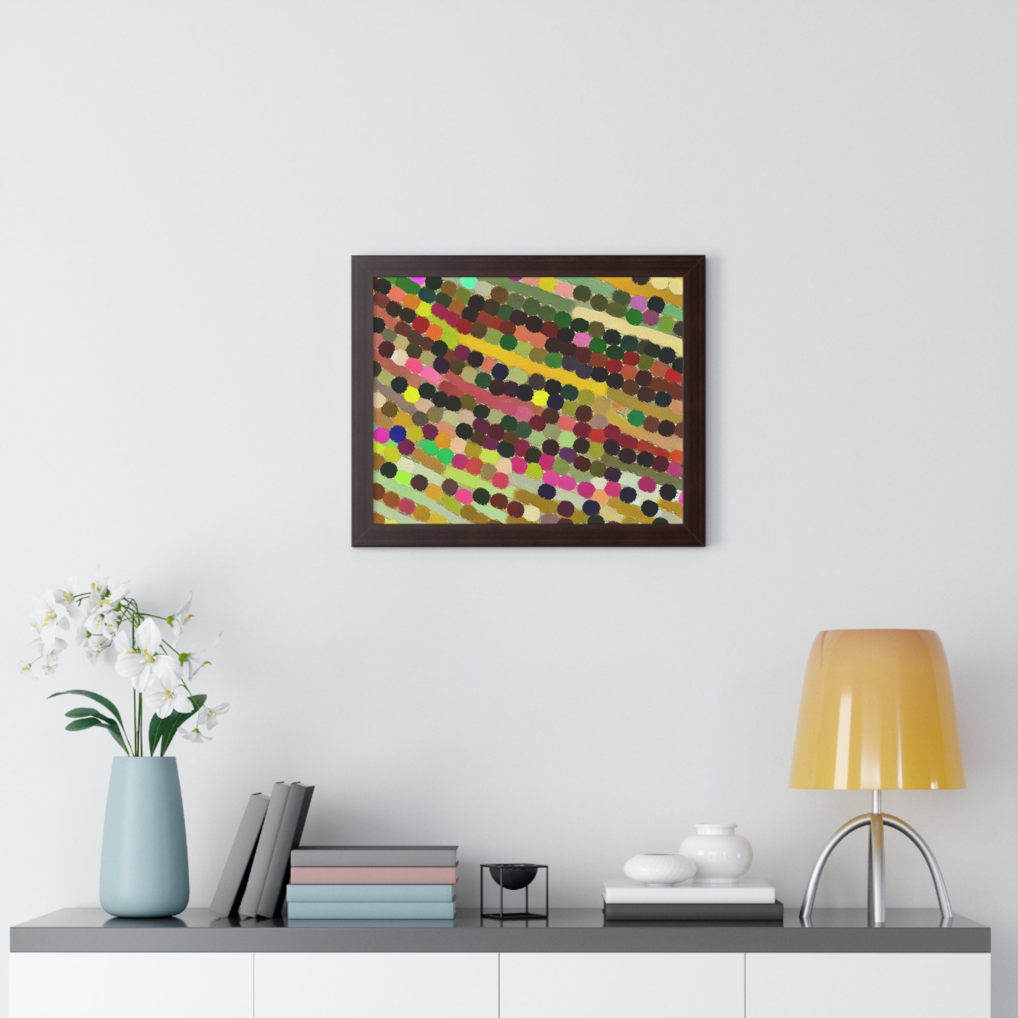 Ebullient Dot Symphony | Framed Print