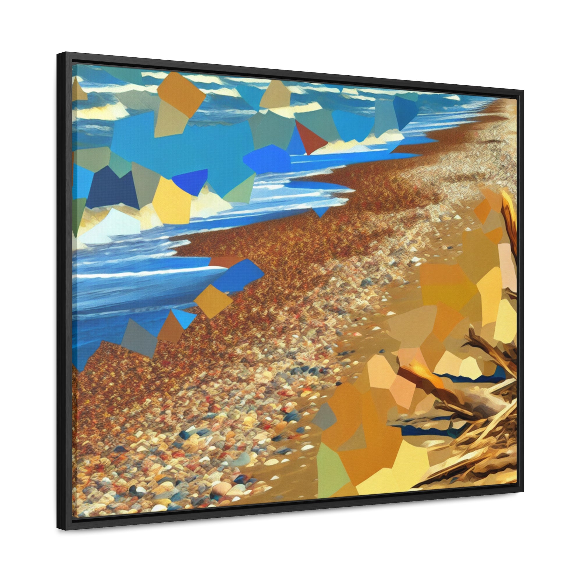 Tidal Whispers and Sunlight | Framed Canvas