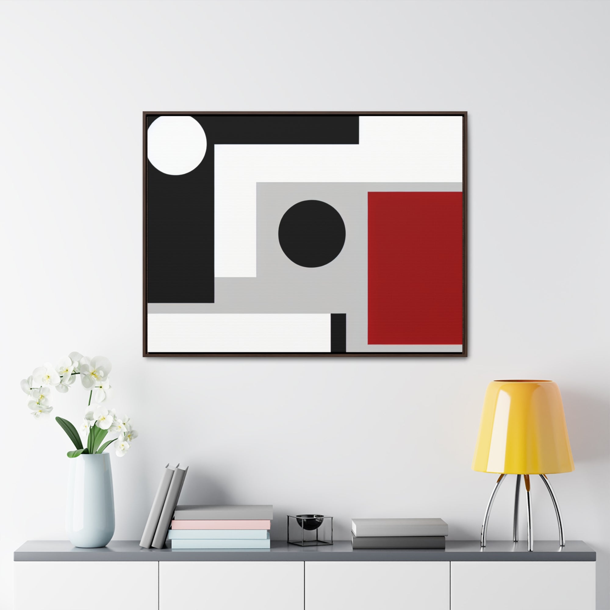 Geometric Reverie and Contrast | Framed Canvas