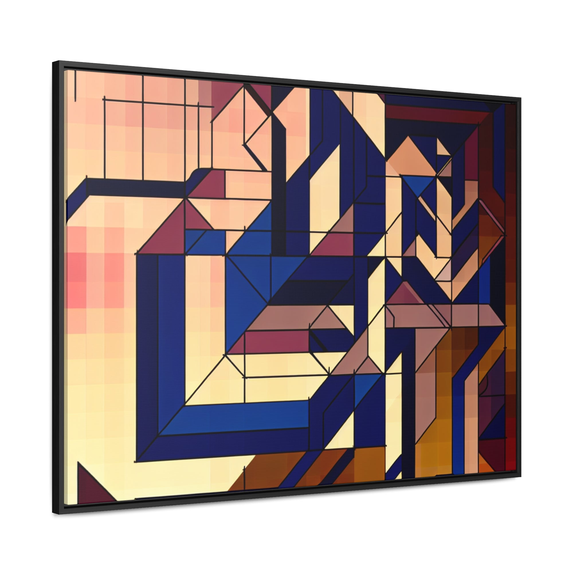 Fluid Geometry and Harmony | Framed Canvas