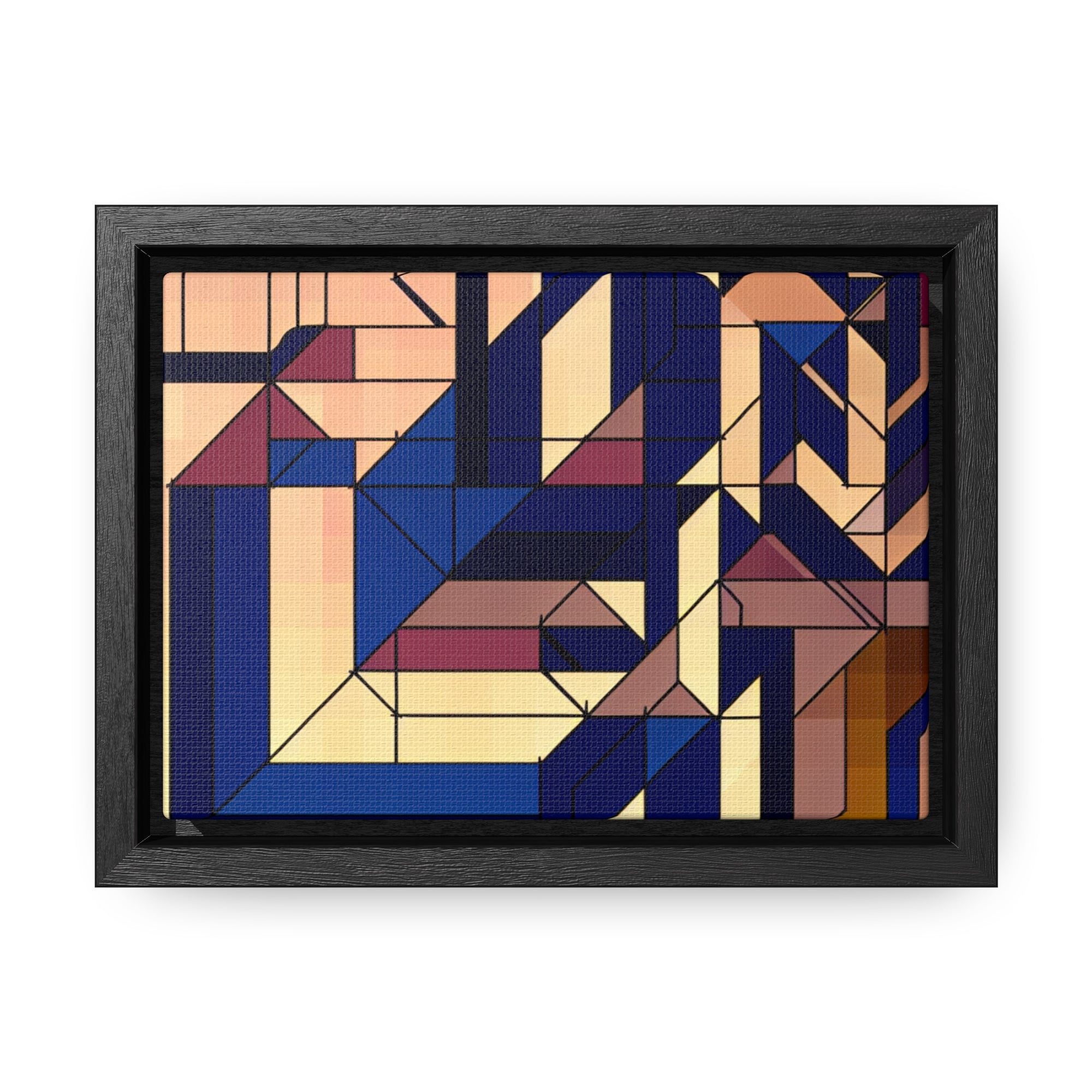 Fluid Geometry and Harmony | Framed Canvas