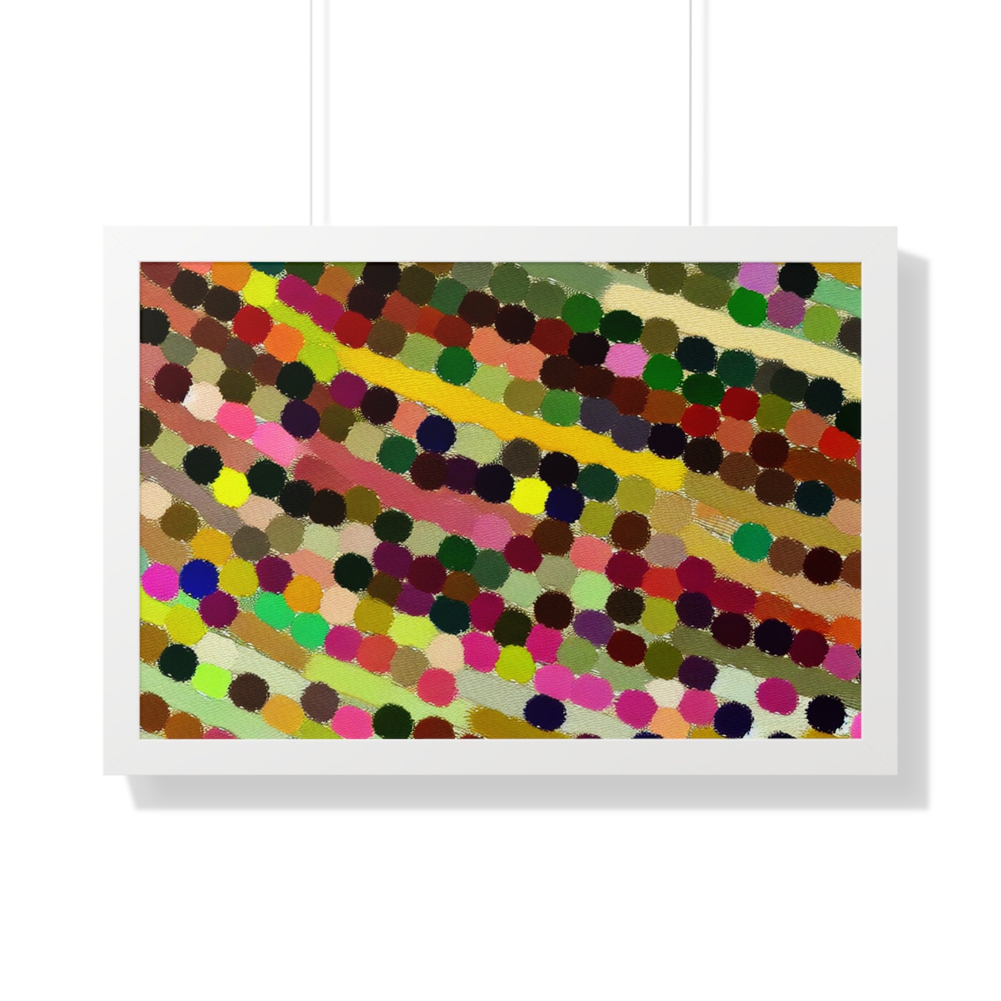 Ebullient Dot Symphony | Framed Print