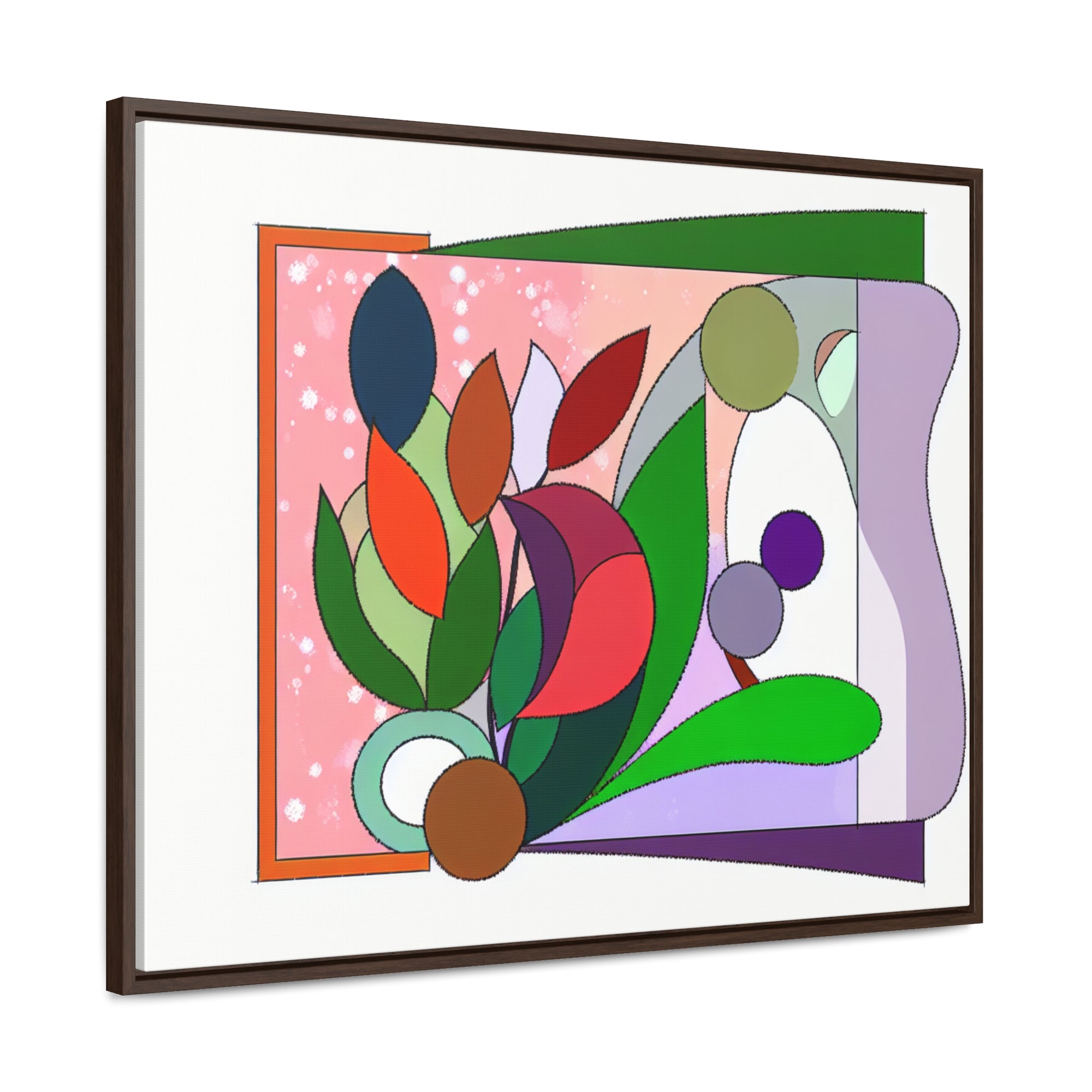 Verdant Whispers and Blooms | Framed Canvas